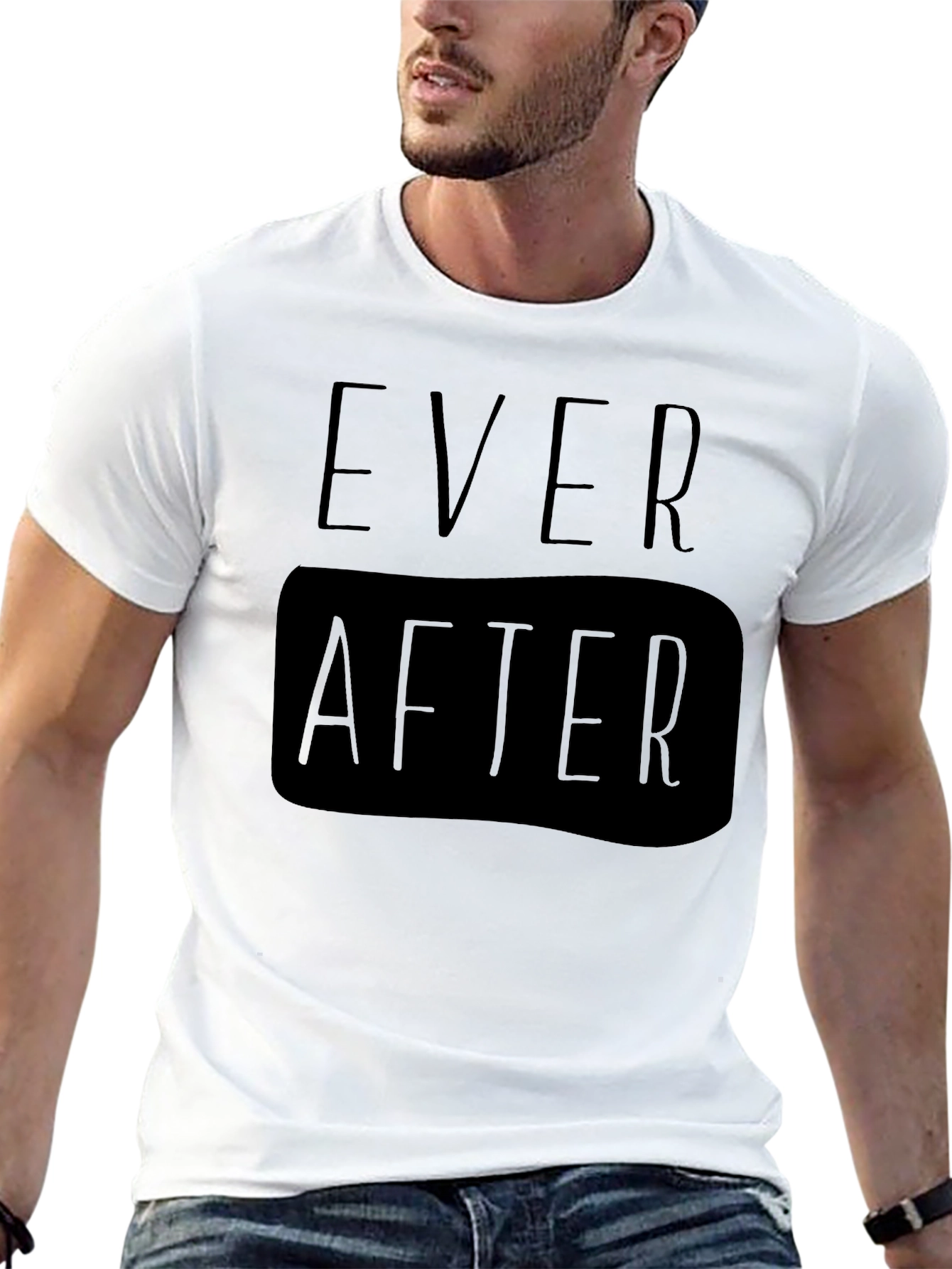 Ever After Black Graphic Tee for Men