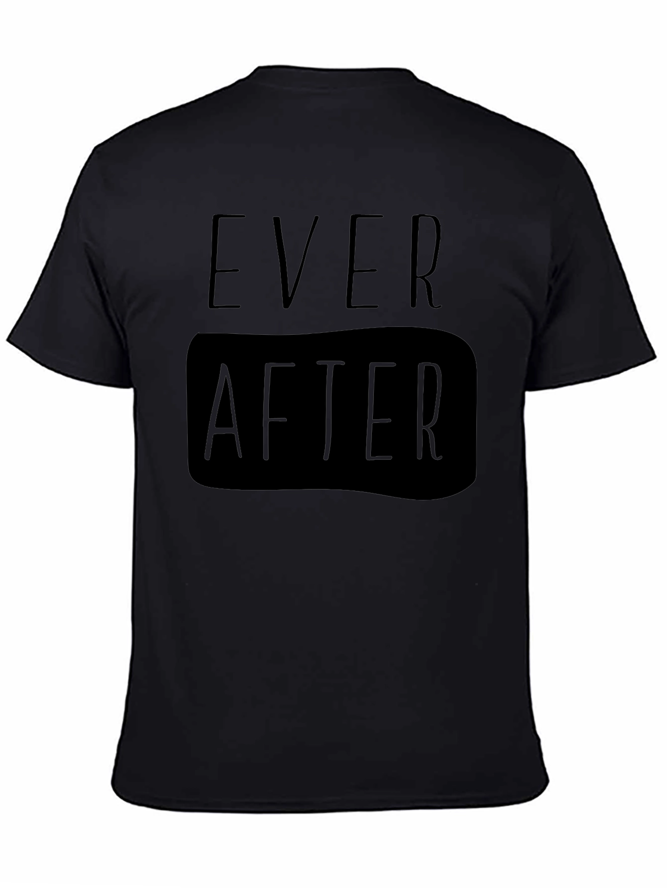 Ever After Black Graphic Tee for Men