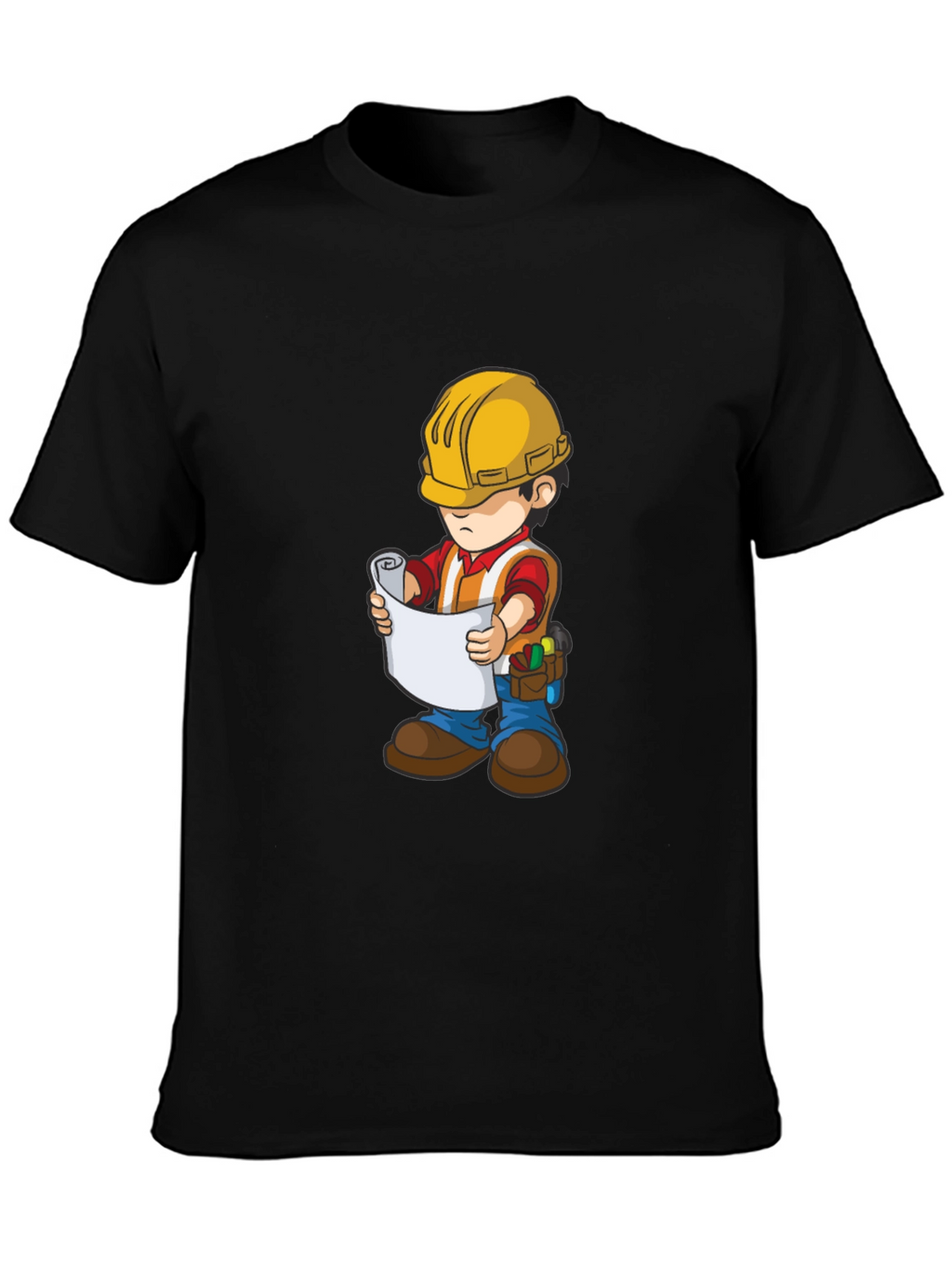 Cartoon Construction Worker T-Shirt