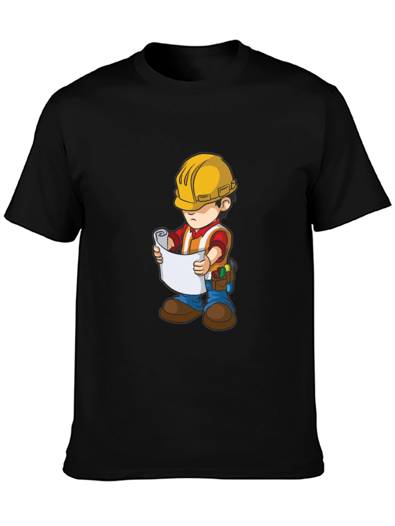 Cartoon Construction Worker T-Shirt