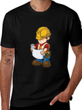 Cartoon Construction Worker T-Shirt
