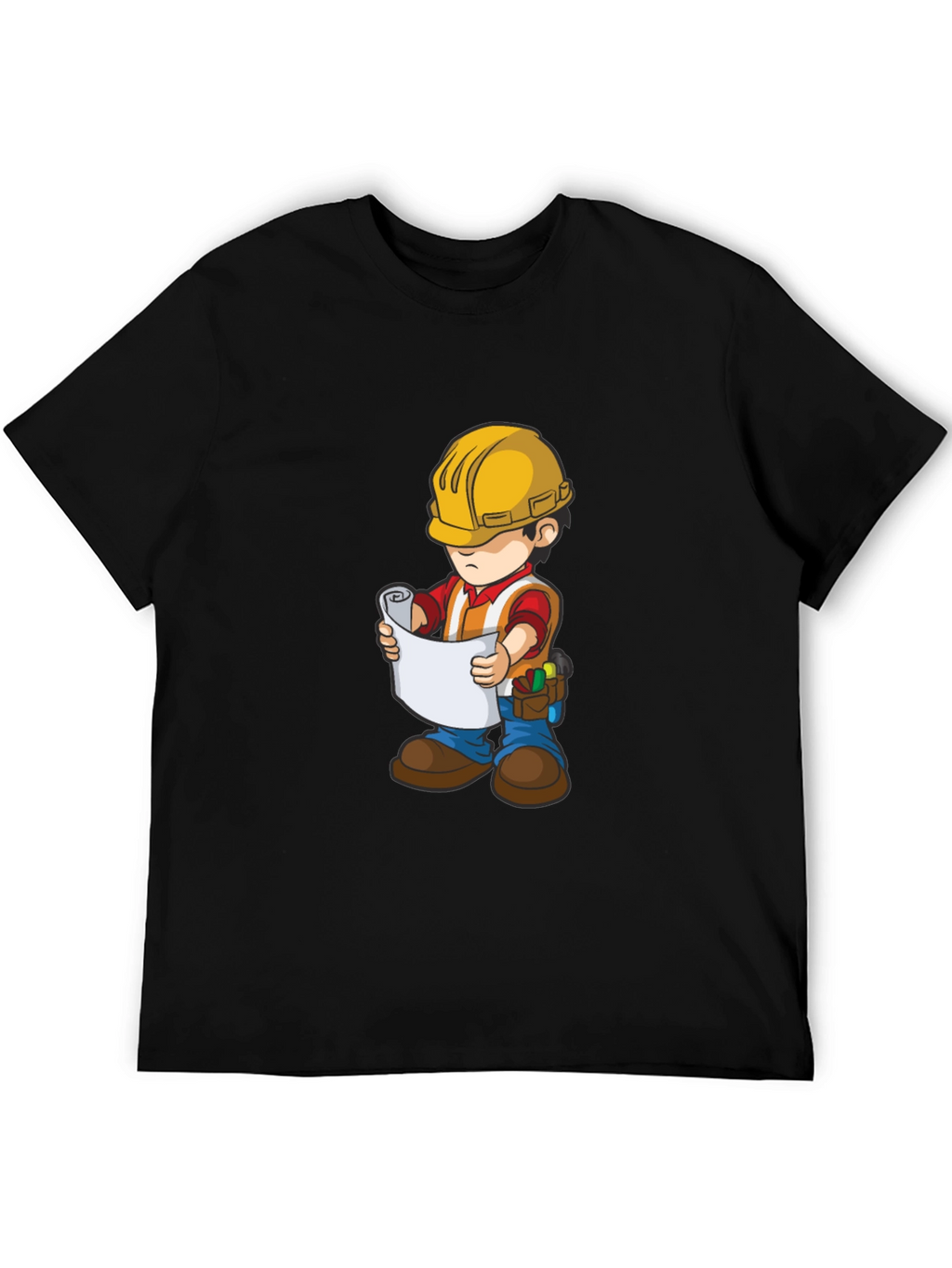 Cartoon Construction Worker T-Shirt