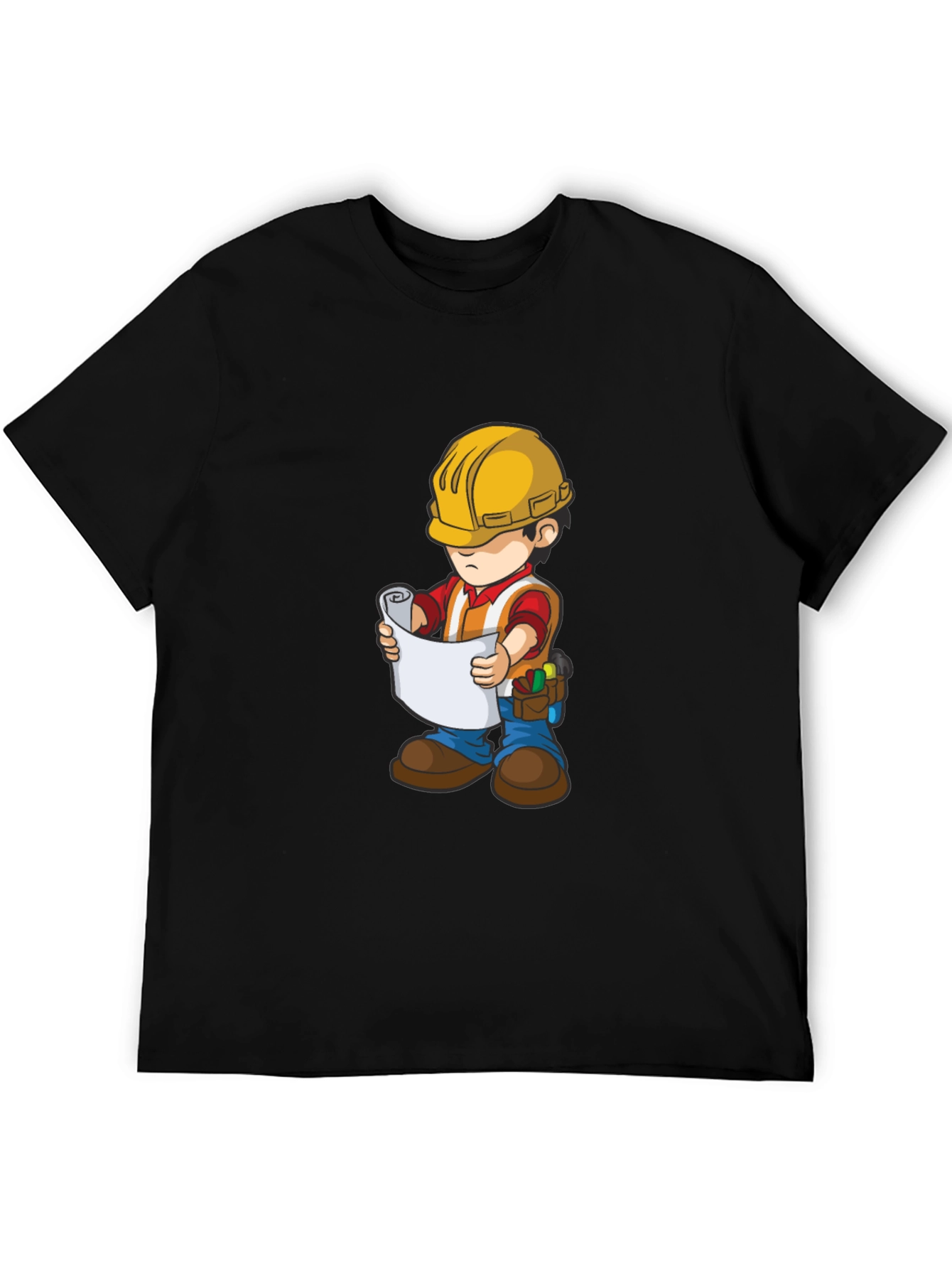 Cartoon Construction Worker T-Shirt