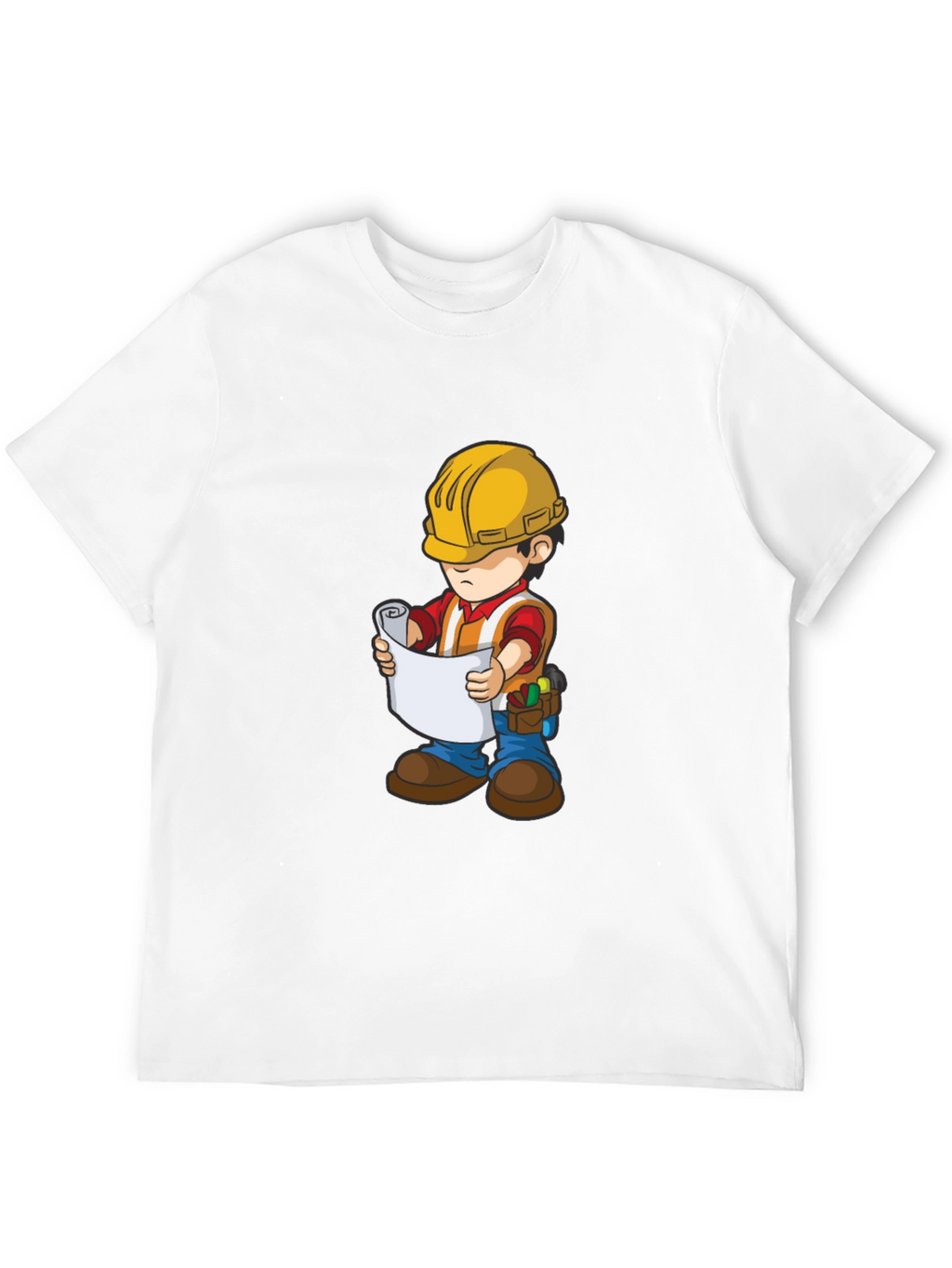 Cartoon Construction Worker T-Shirt