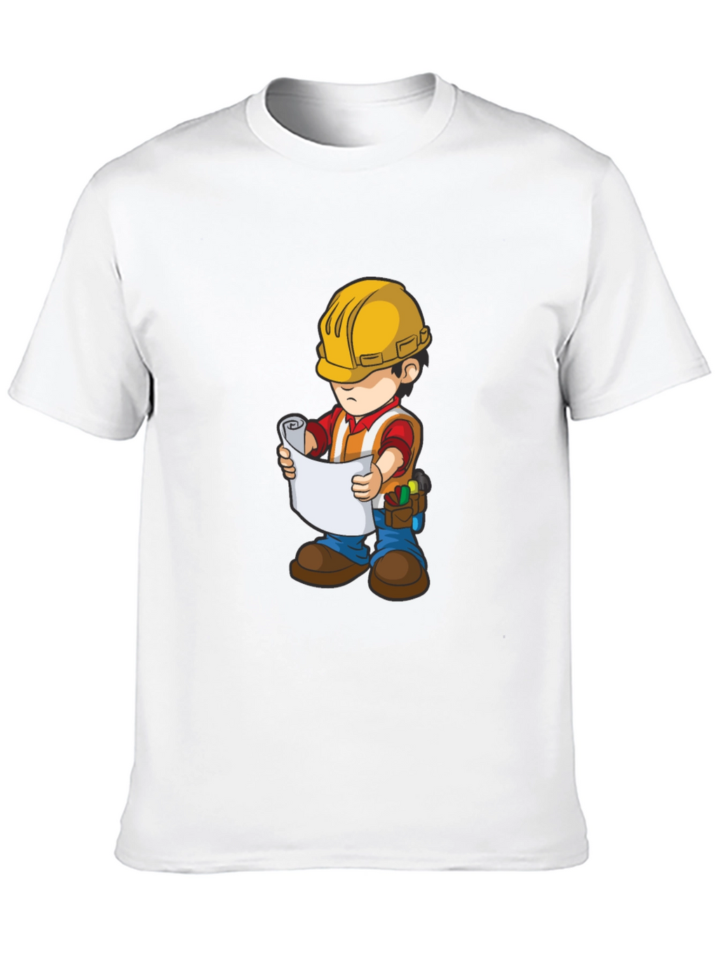 Cartoon Construction Worker T-Shirt
