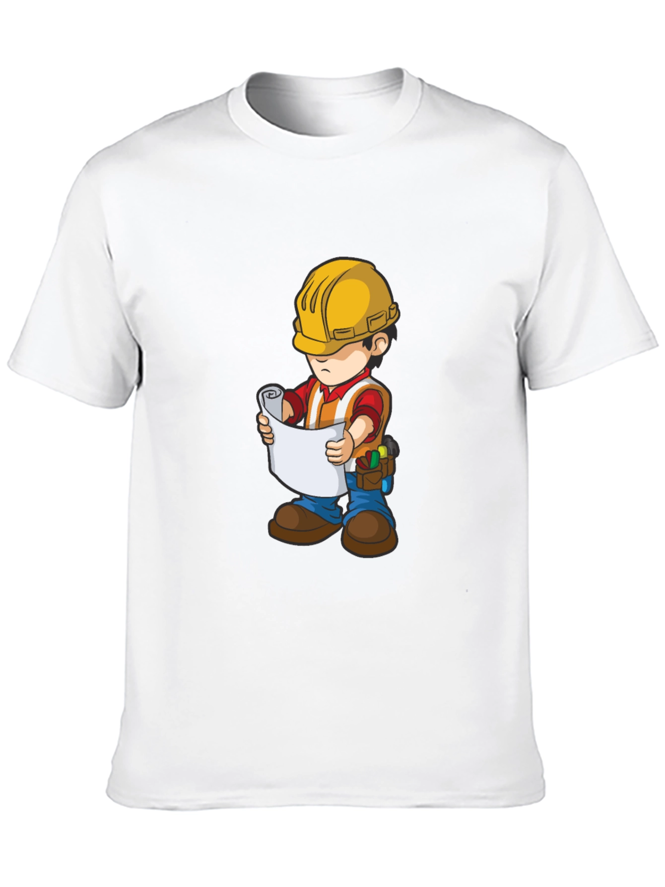 Cartoon Construction Worker T-Shirt