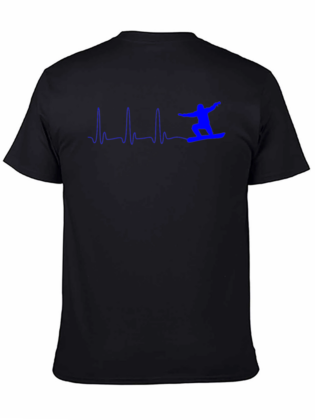 Snowboarding Heartbeat T-Shirt - Black