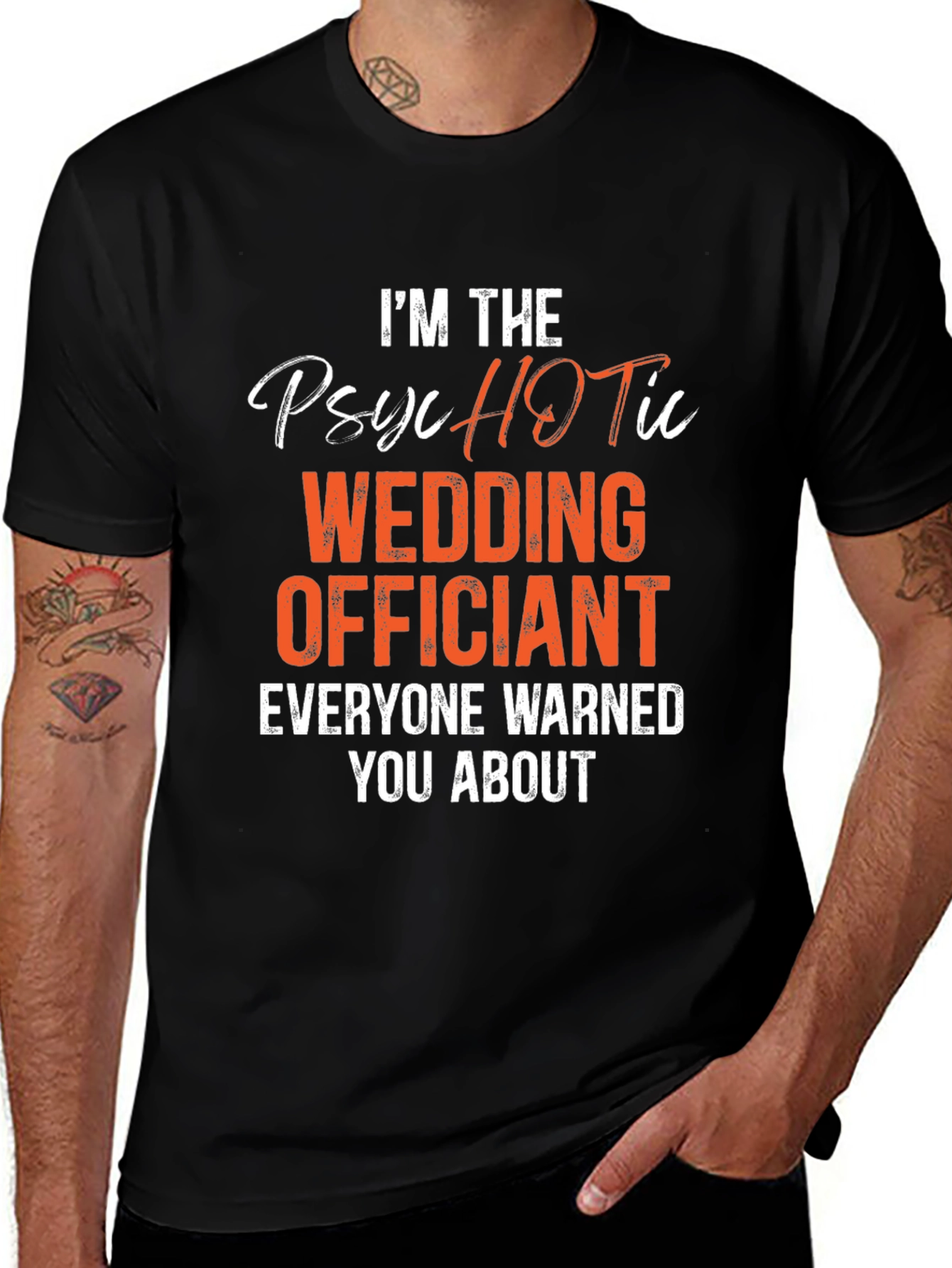 Psychotic Wedding Officiant Graphic T-Shirt