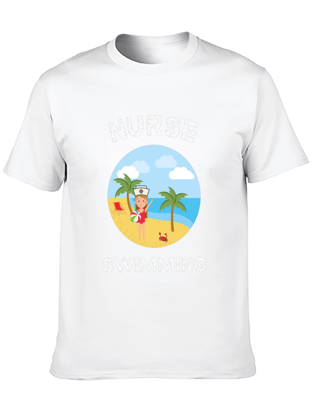 Nurse Swimming Graphic T-Shirt - Summer Vacation Tee