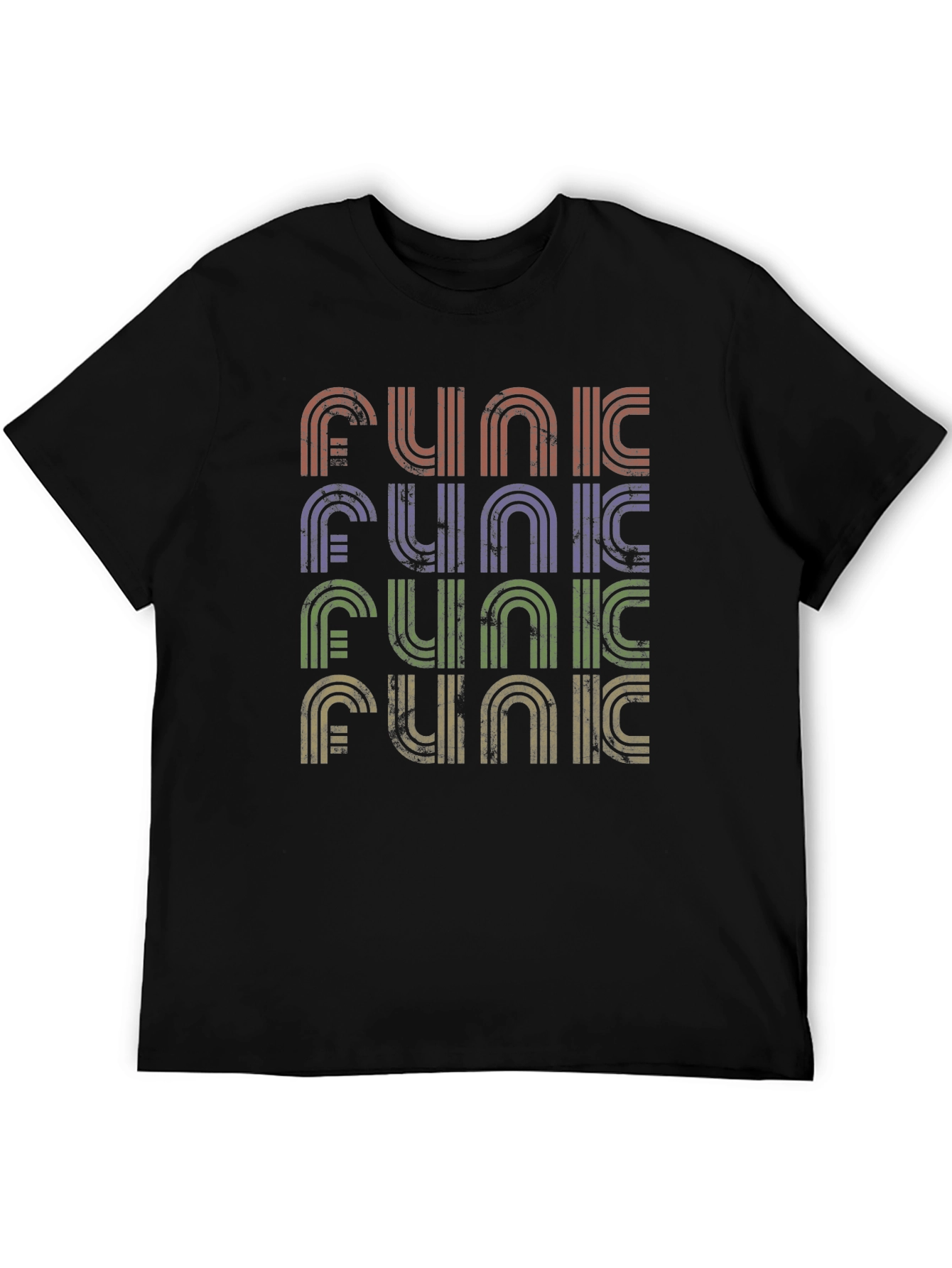 Retro Funk T-Shirt - Vintage Striped Design