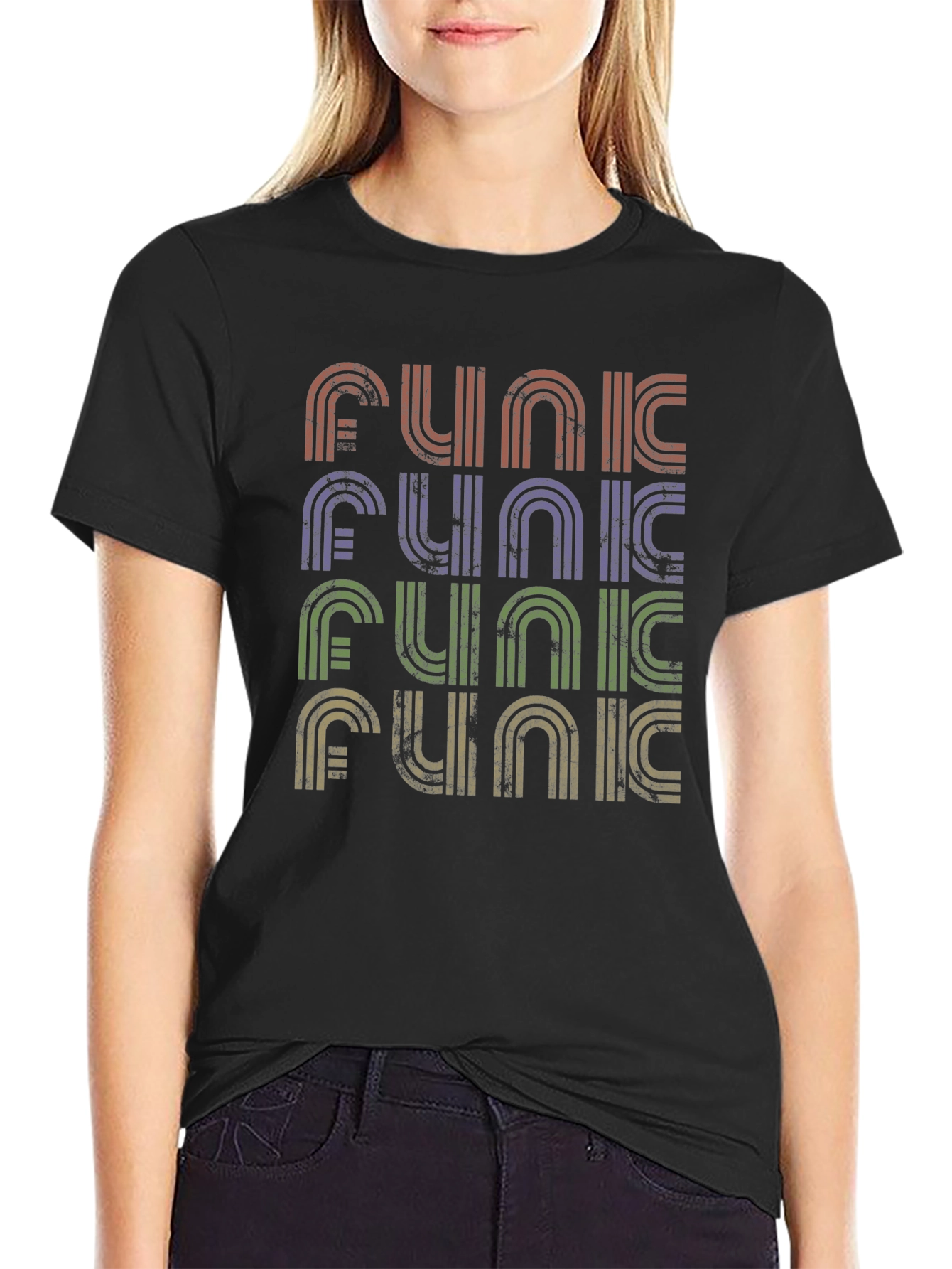 Retro Funk T-Shirt - Vintage Striped Design