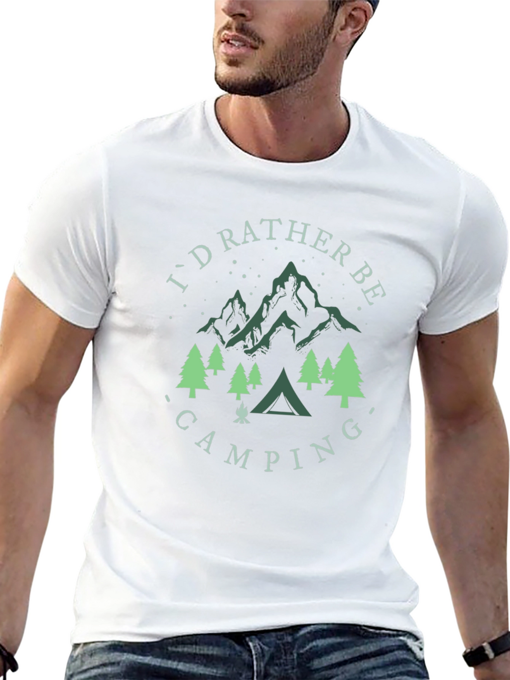 Camping Graphic T-Shirt - Id Rather Be Camping!