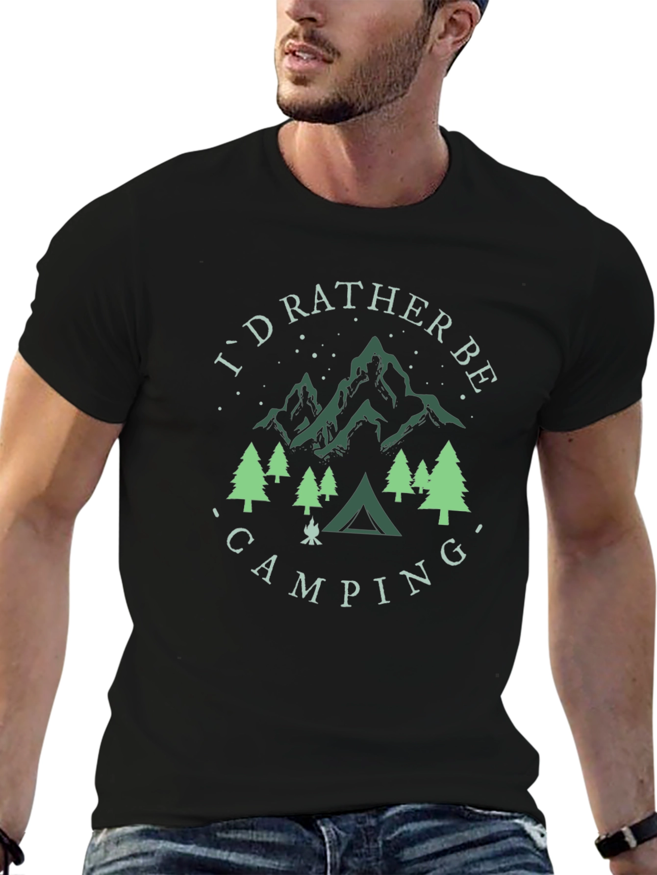 Camping Graphic T-Shirt - Id Rather Be Camping!