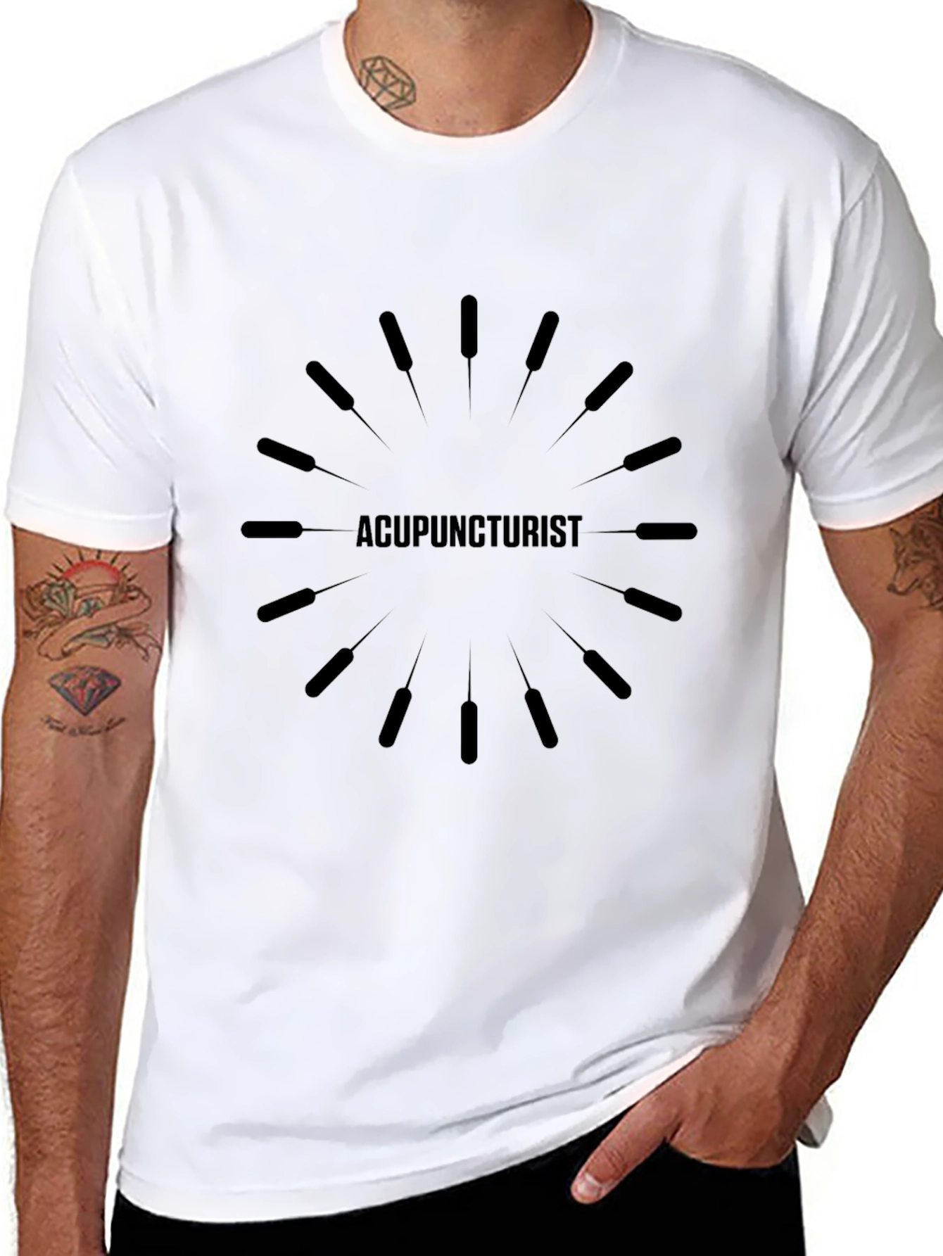 Acupuncturist Graphic T-Shirt - Unisex Black Tee