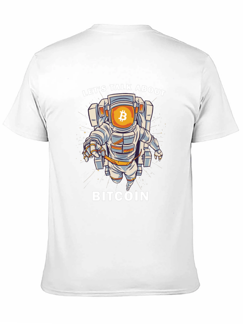 Bitcoin Astronaut Graphic T-Shirt - Crypto Space Tee