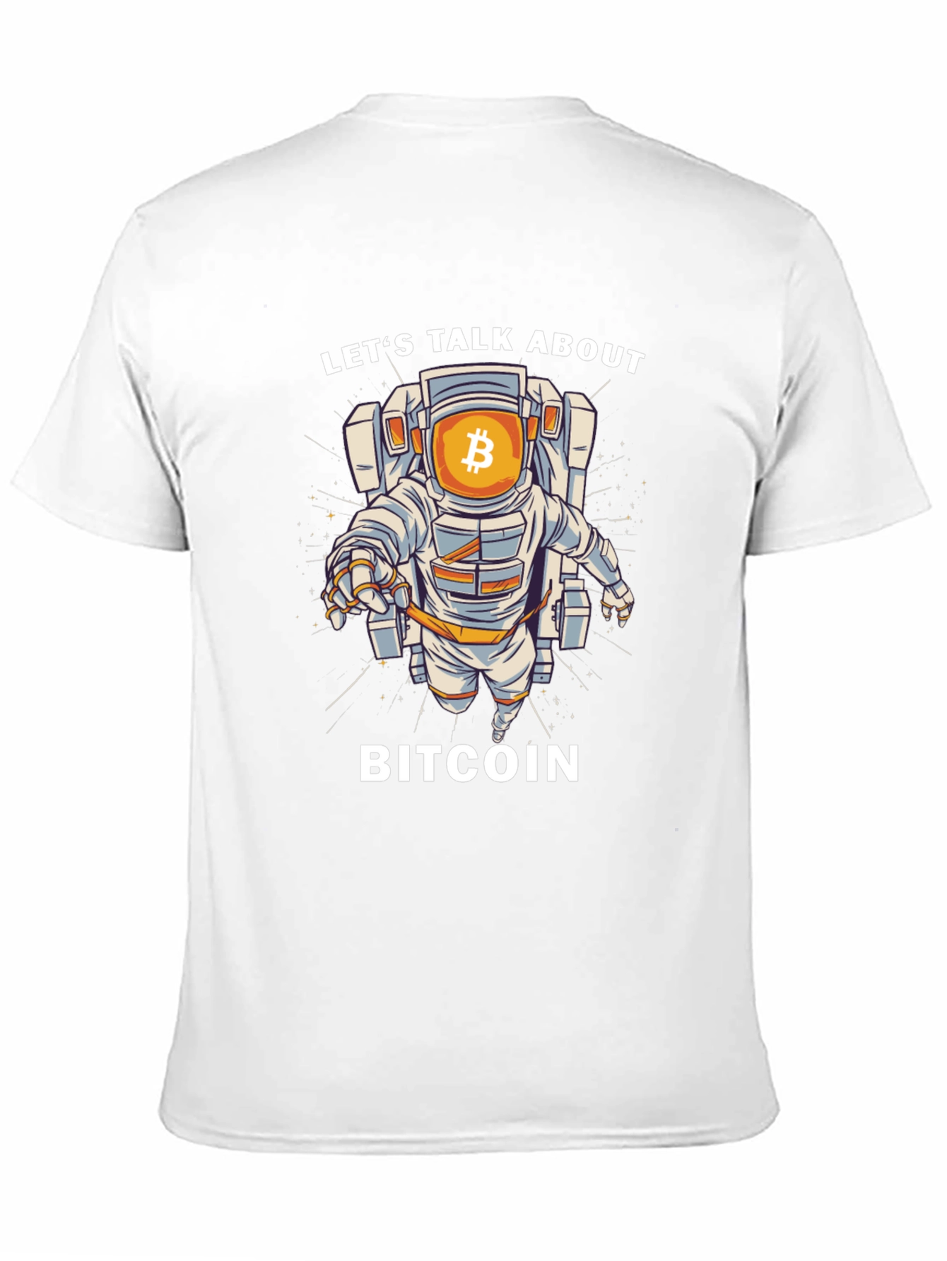 Bitcoin Astronaut Graphic T-Shirt - Crypto Space Tee