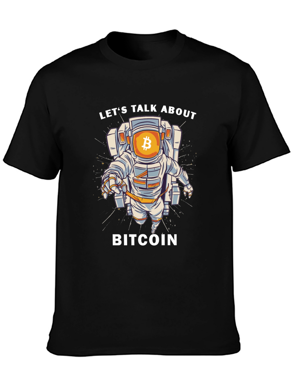 Bitcoin Astronaut Graphic T-Shirt - Crypto Space Tee