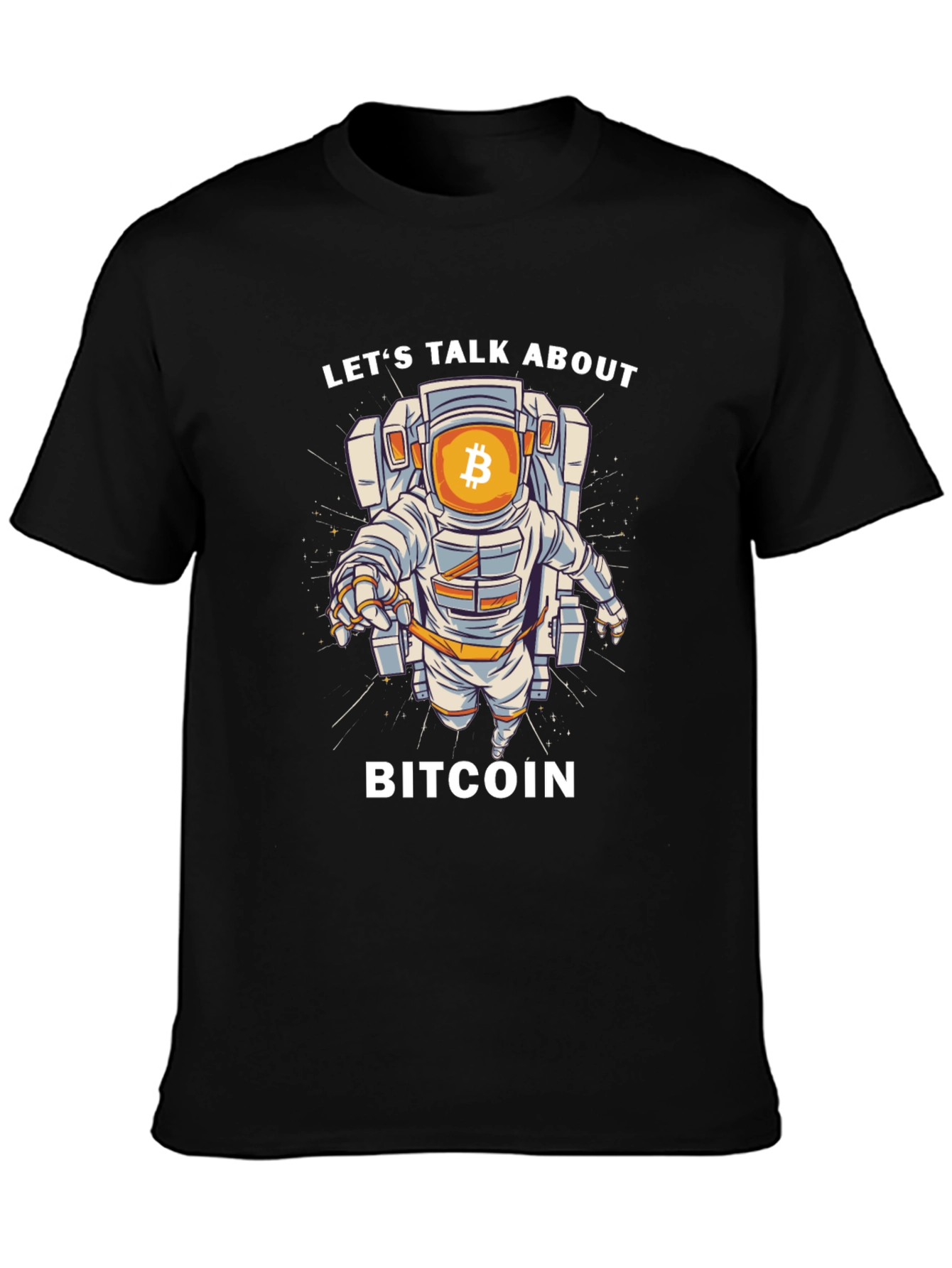 Bitcoin Astronaut Graphic T-Shirt - Crypto Space Tee