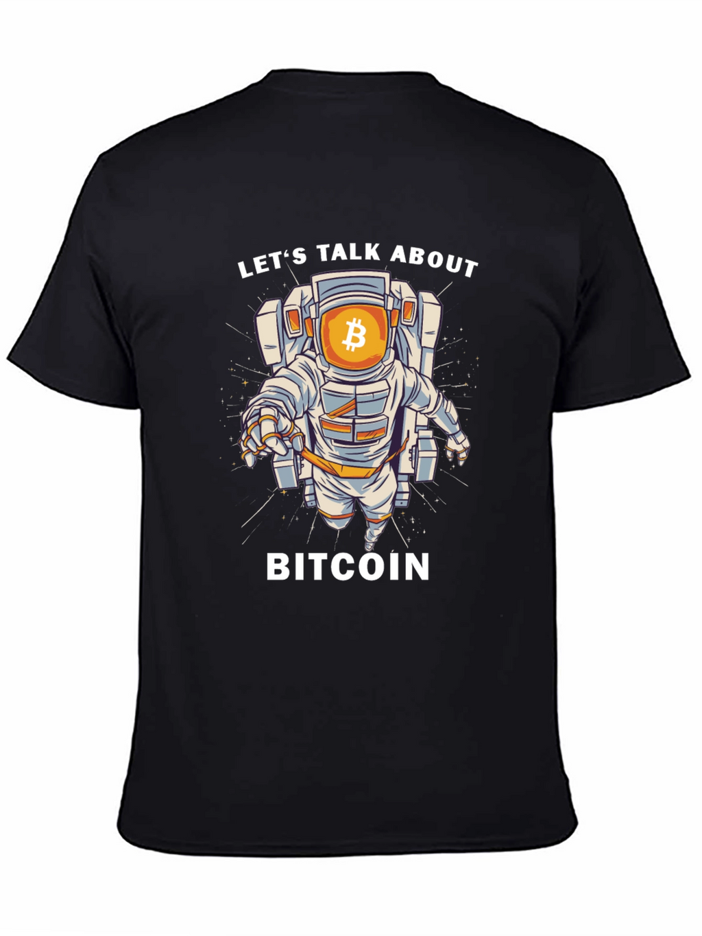 Bitcoin Astronaut Graphic T-Shirt - Crypto Space Tee