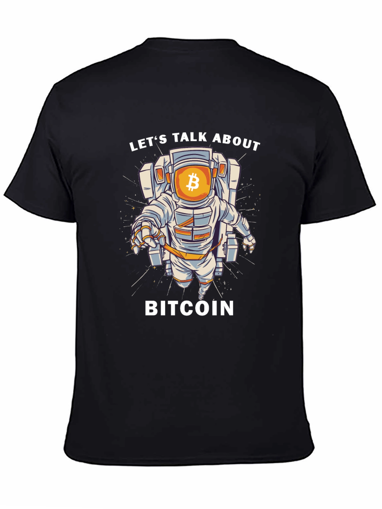 Bitcoin Astronaut Graphic T-Shirt - Crypto Space Tee