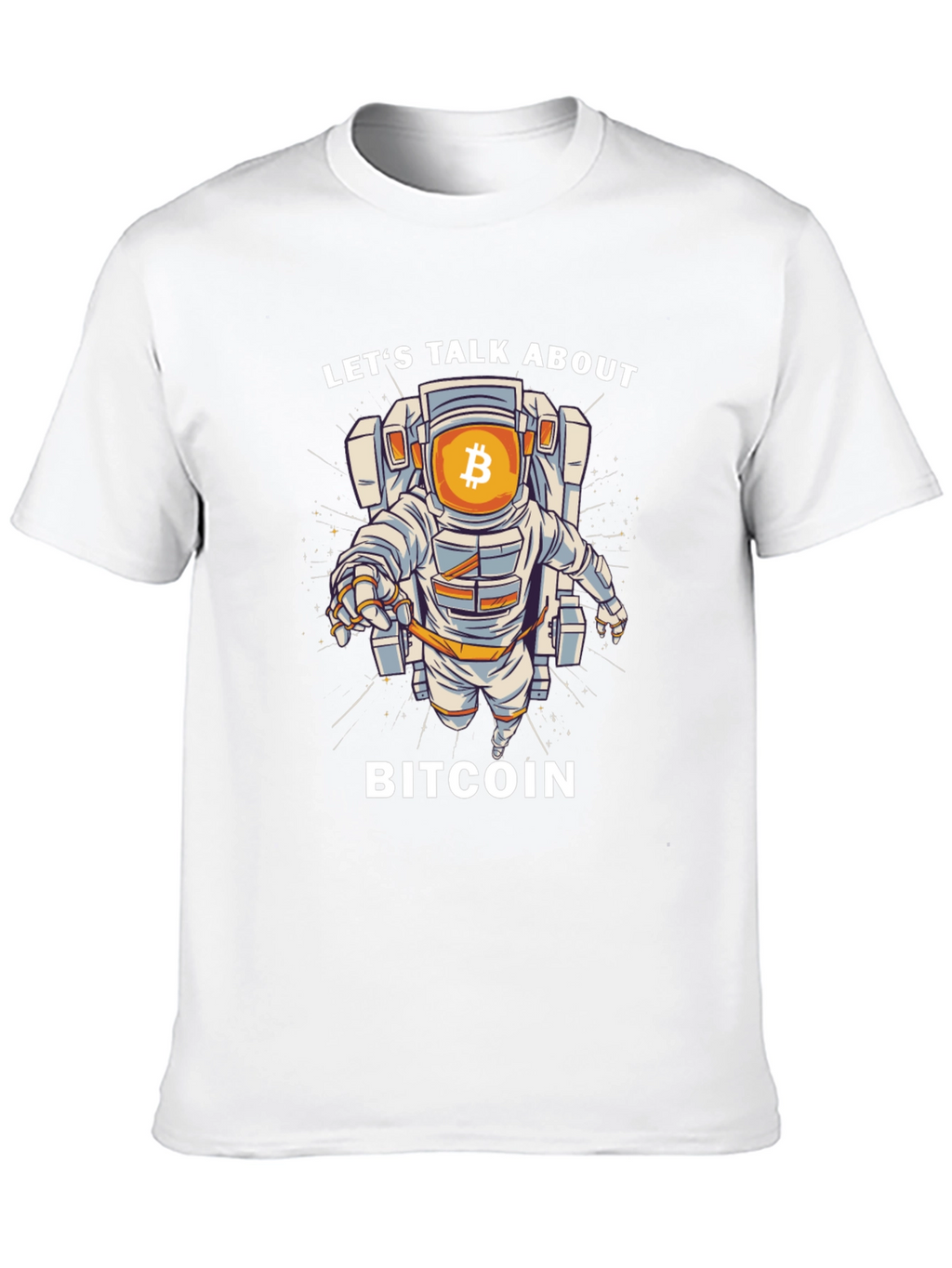 Bitcoin Astronaut Graphic T-Shirt - Crypto Space Tee