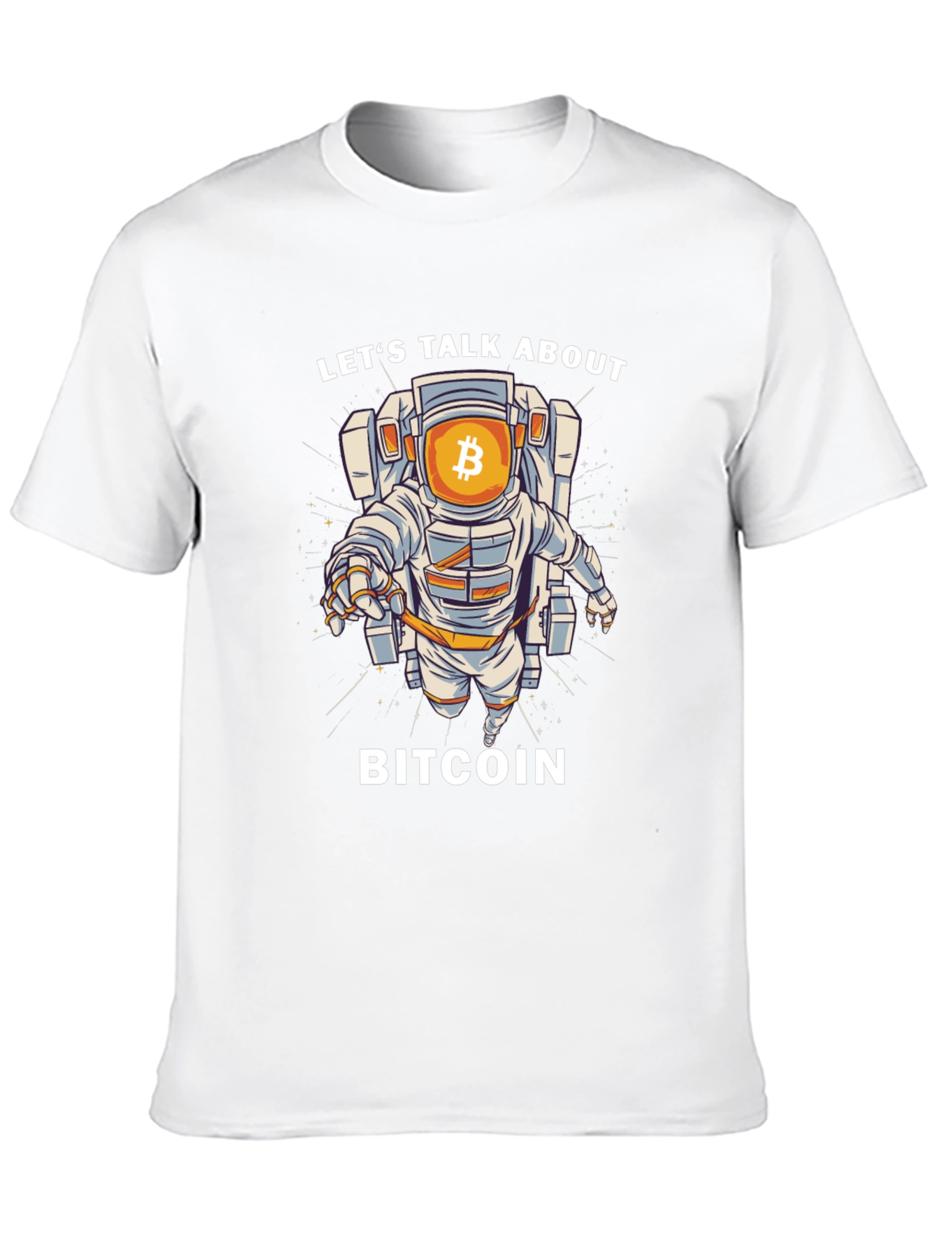 Bitcoin Astronaut Graphic T-Shirt - Crypto Space Tee