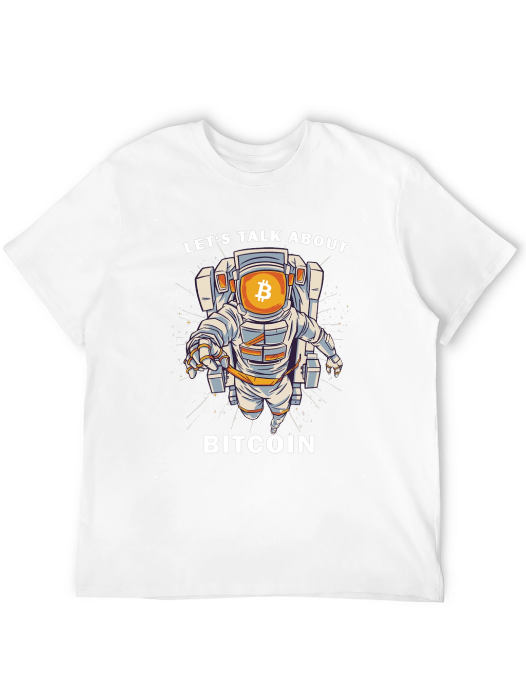 Bitcoin Astronaut Graphic T-Shirt - Crypto Space Tee