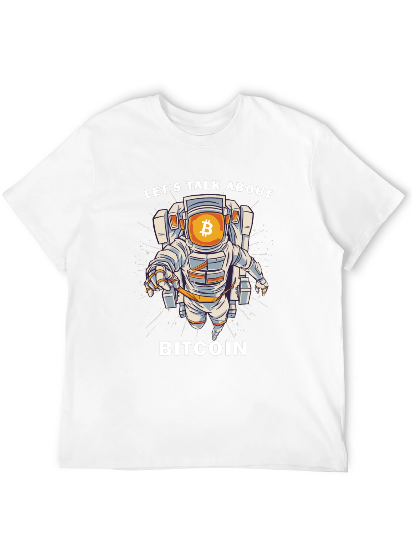 Bitcoin Astronaut Graphic T-Shirt - Crypto Space Tee