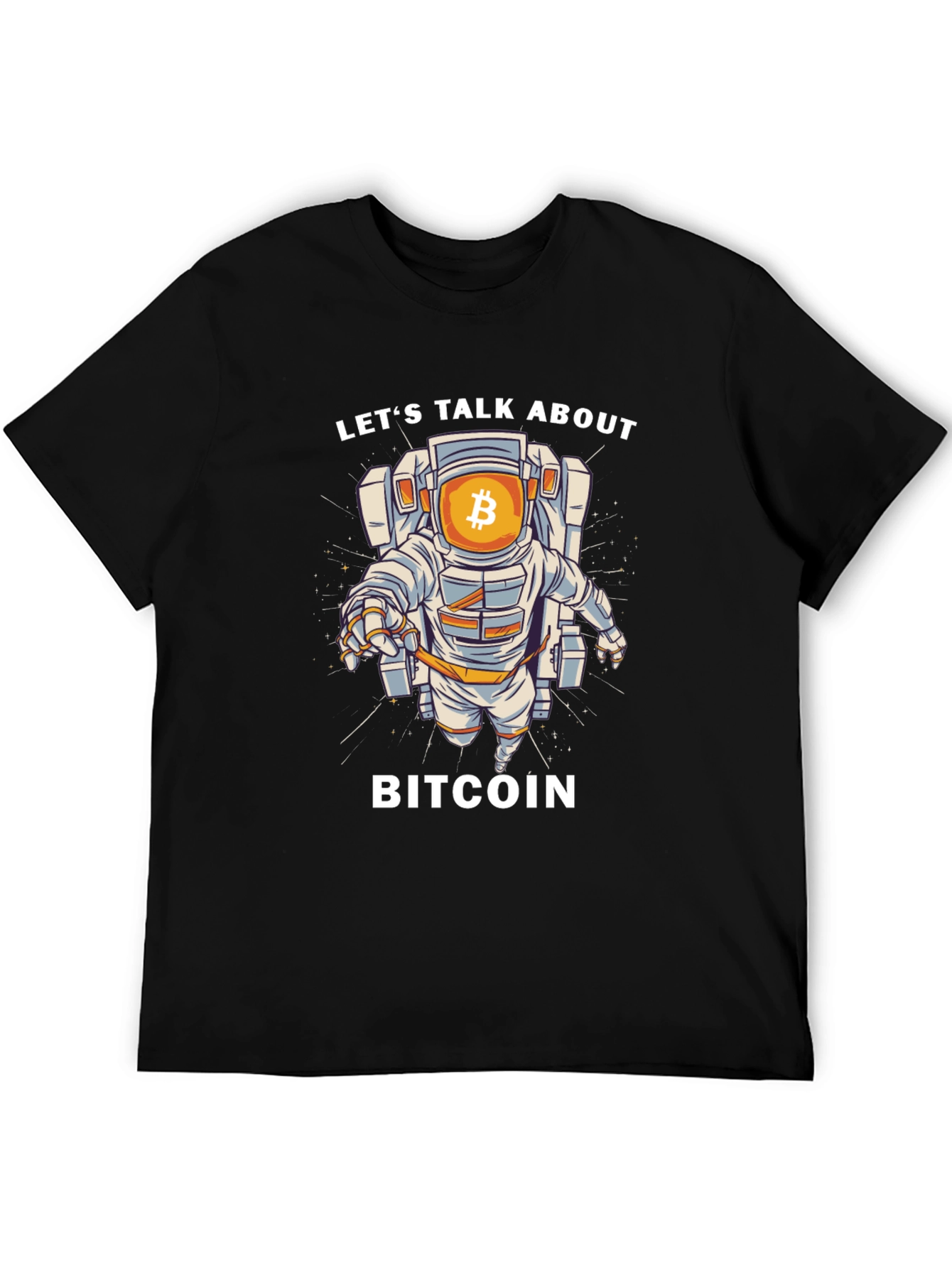 Bitcoin Astronaut Graphic T-Shirt - Crypto Space Tee