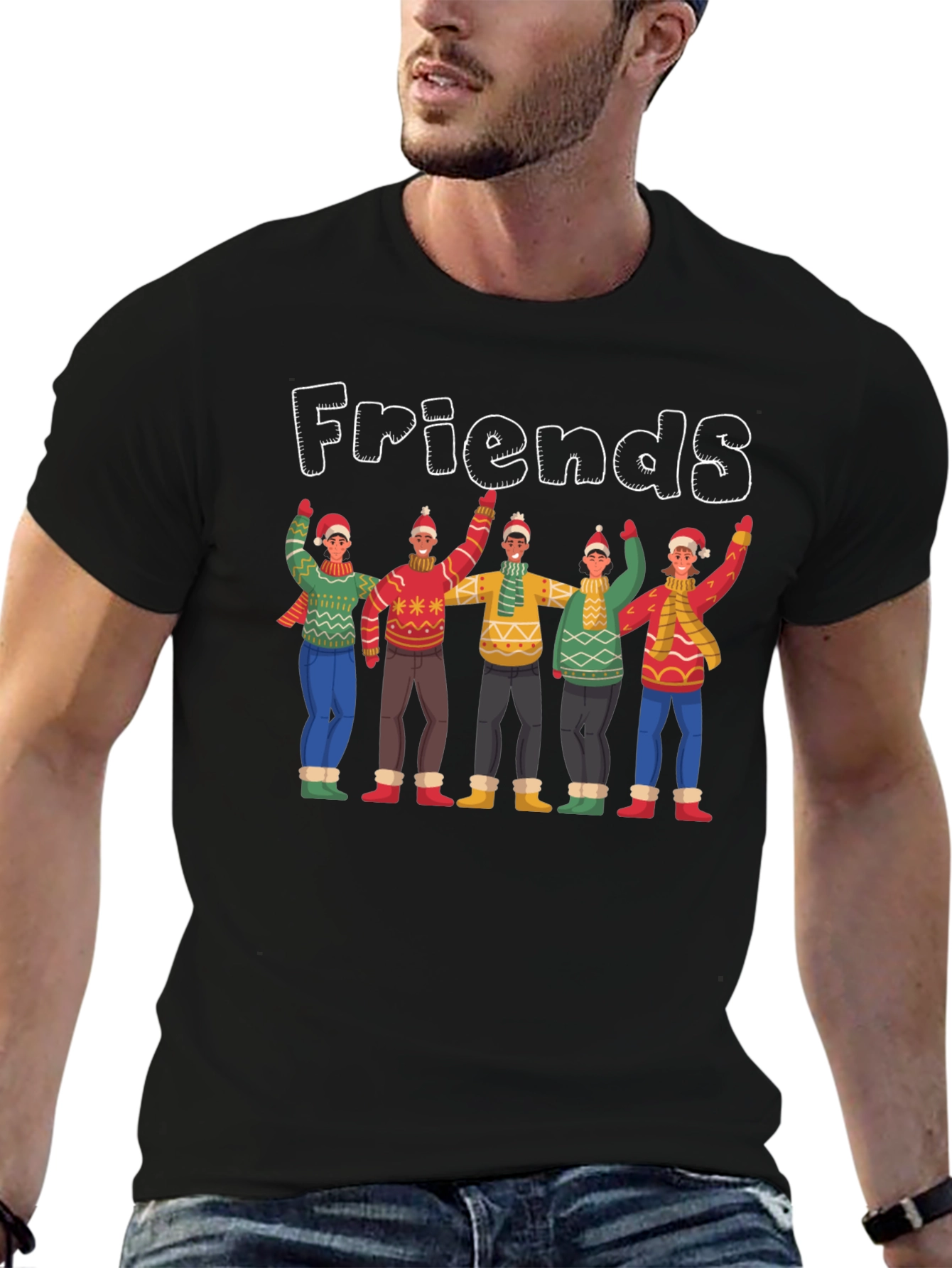 Friends Holiday Crew Neck T-Shirt