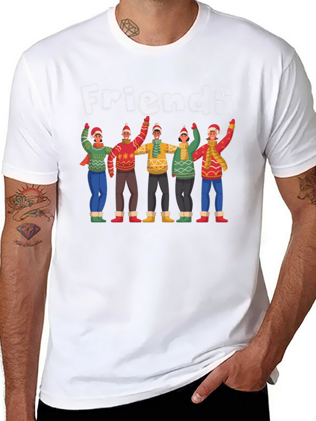 Friends Holiday Crew Neck T-Shirt
