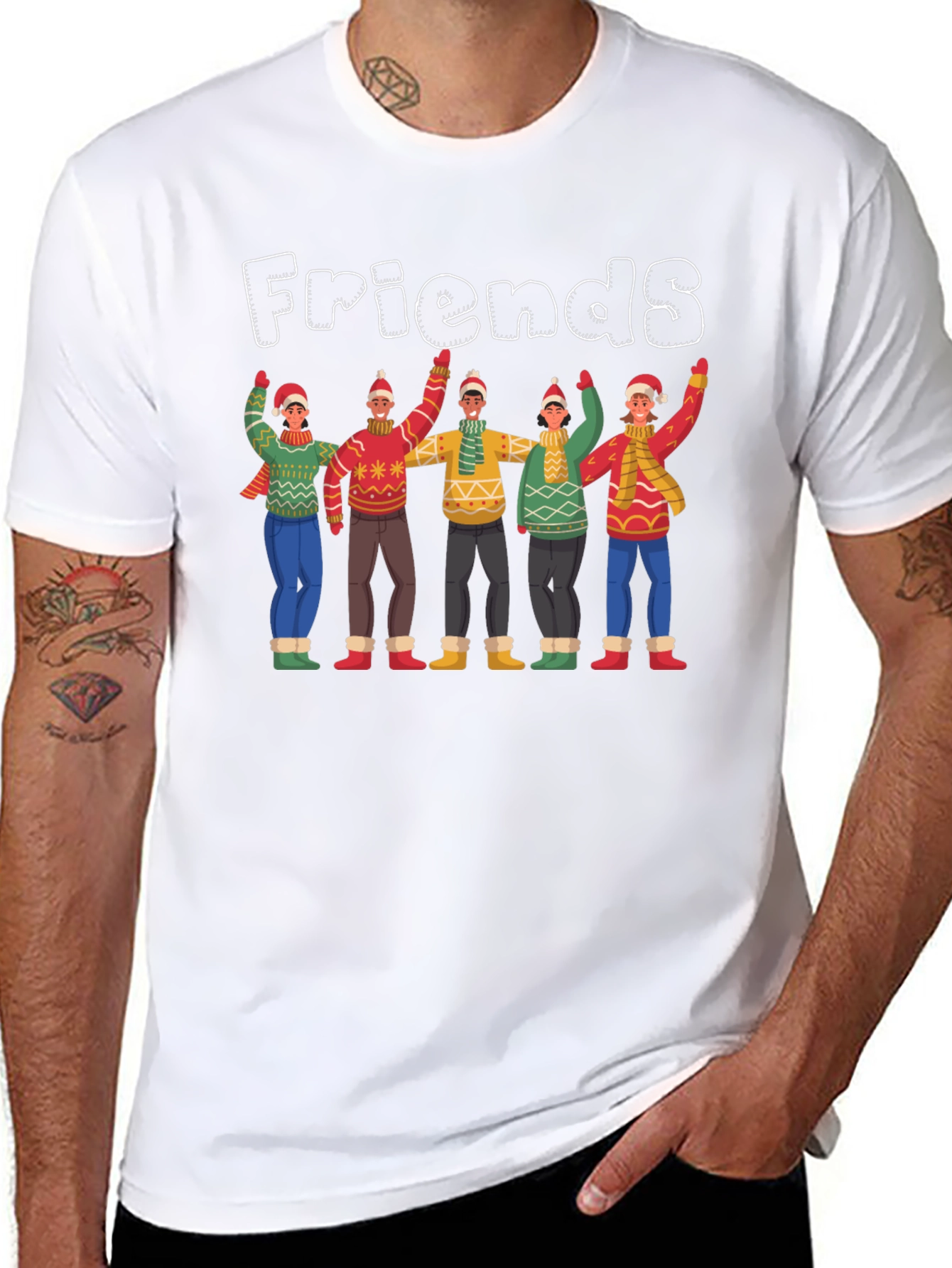 Friends Holiday Crew Neck T-Shirt