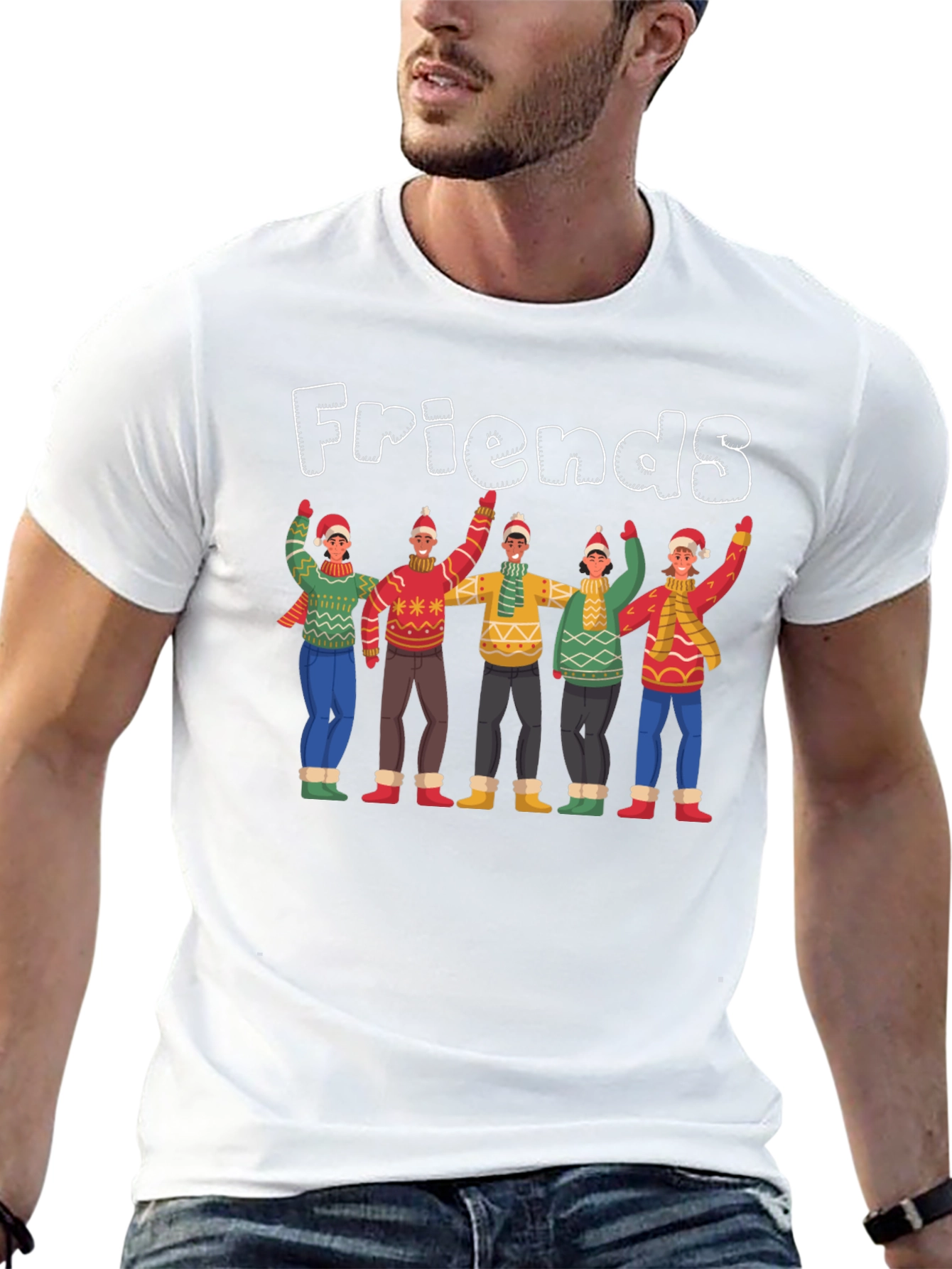 Friends Holiday Crew Neck T-Shirt