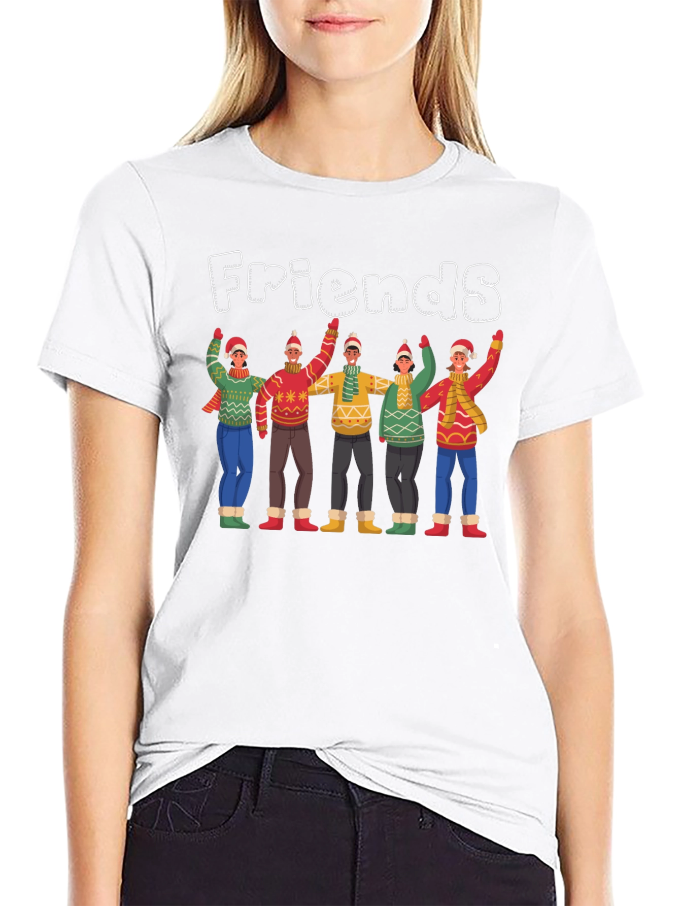 Friends Holiday Crew Neck T-Shirt