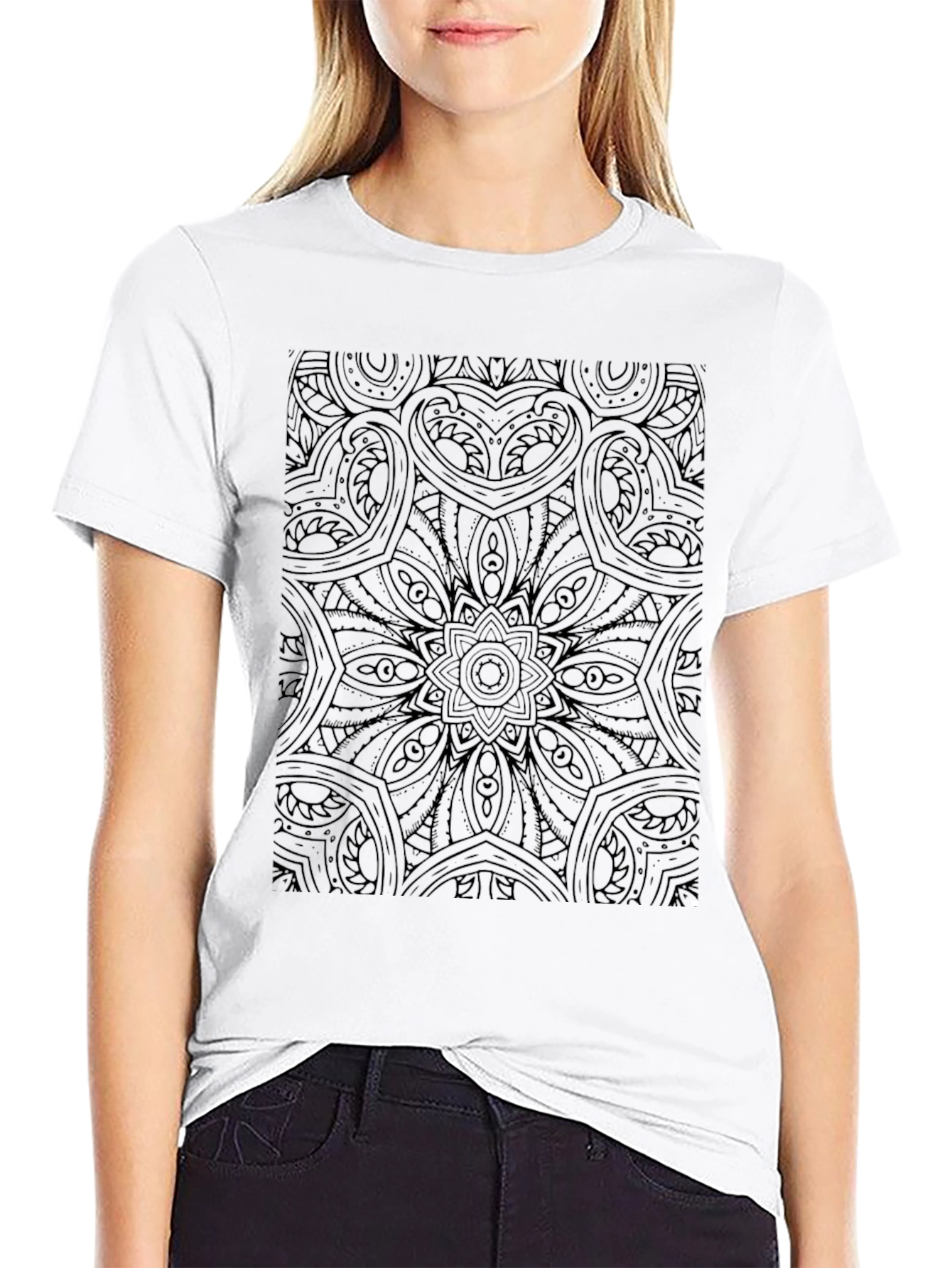 Monochrome Mandala Tee
