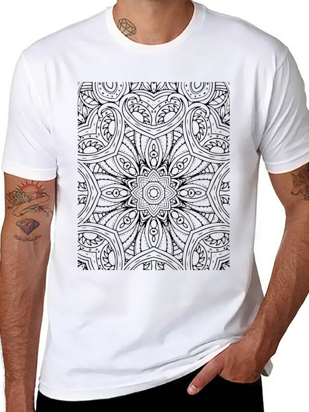 Monochrome Mandala Tee