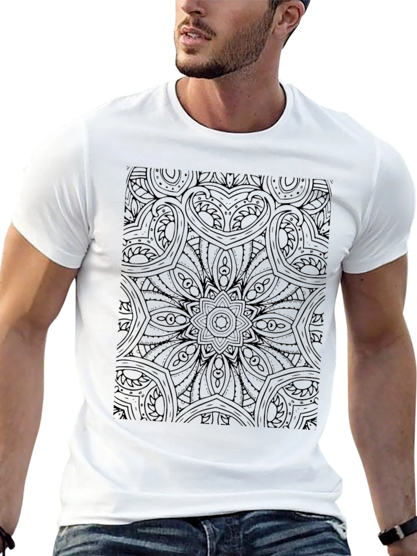 Monochrome Mandala Tee