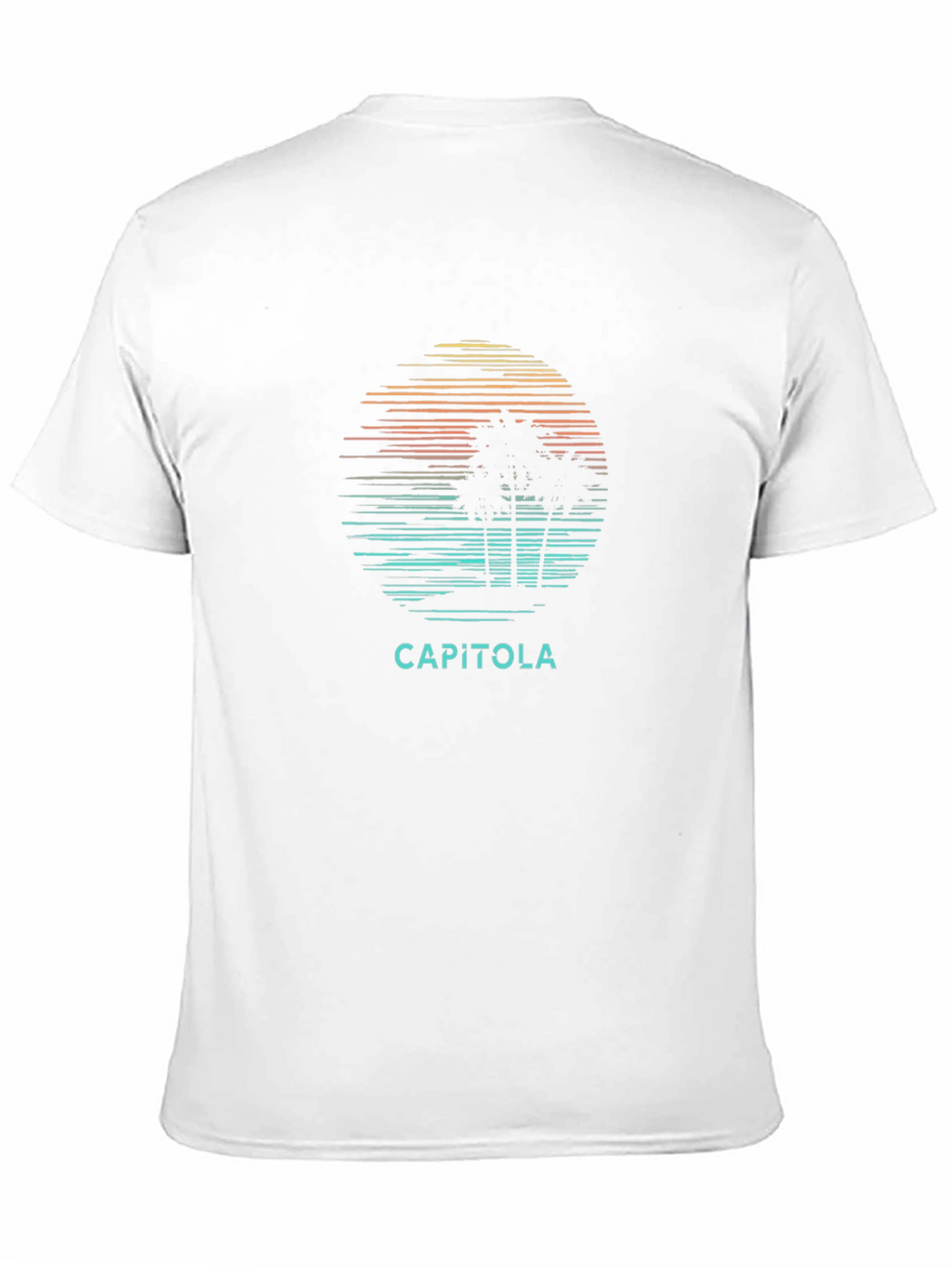 Capitola Palm Tree Sunset Black Graphic Tee