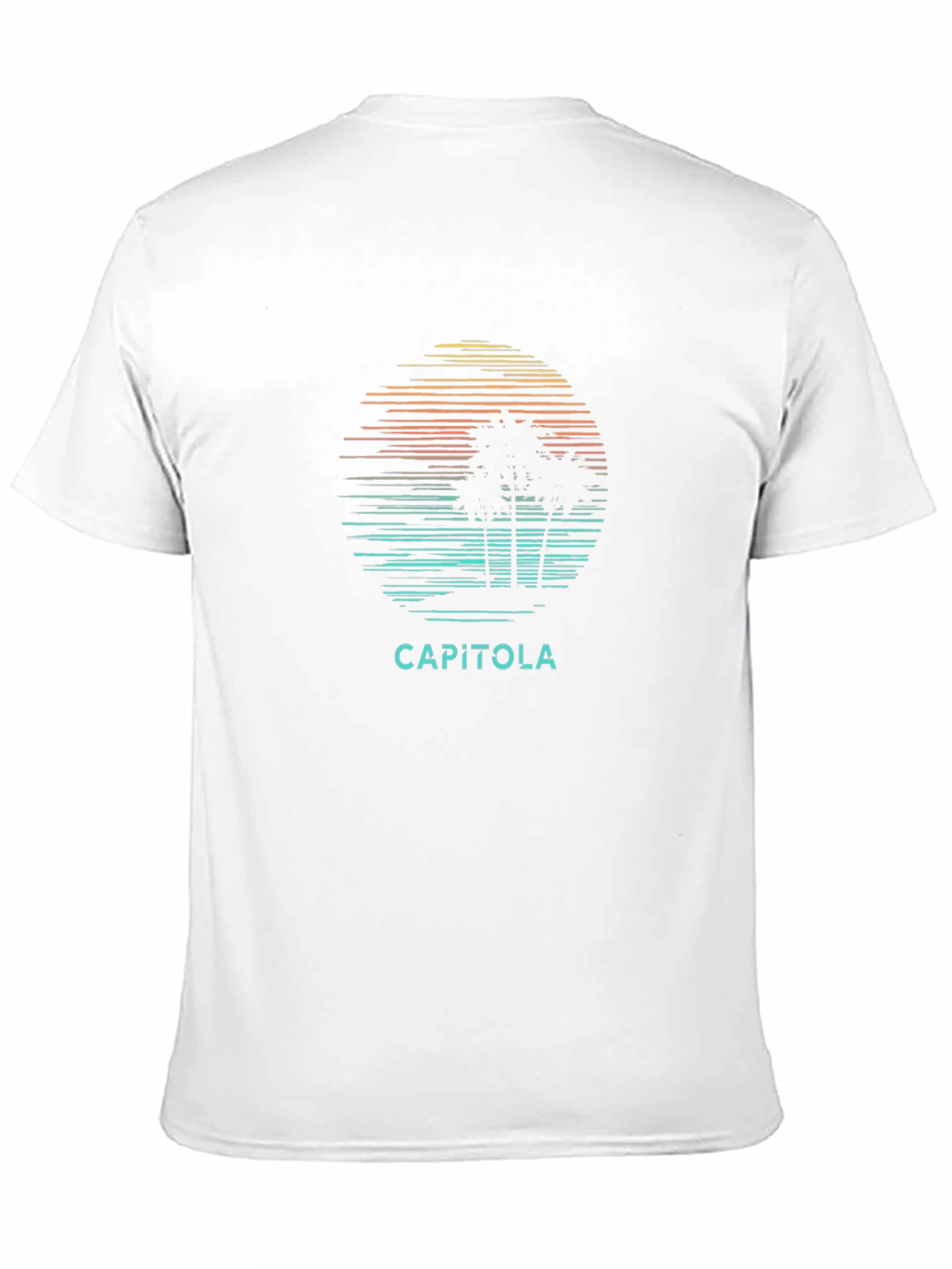 Capitola Palm Tree Sunset Black Graphic Tee