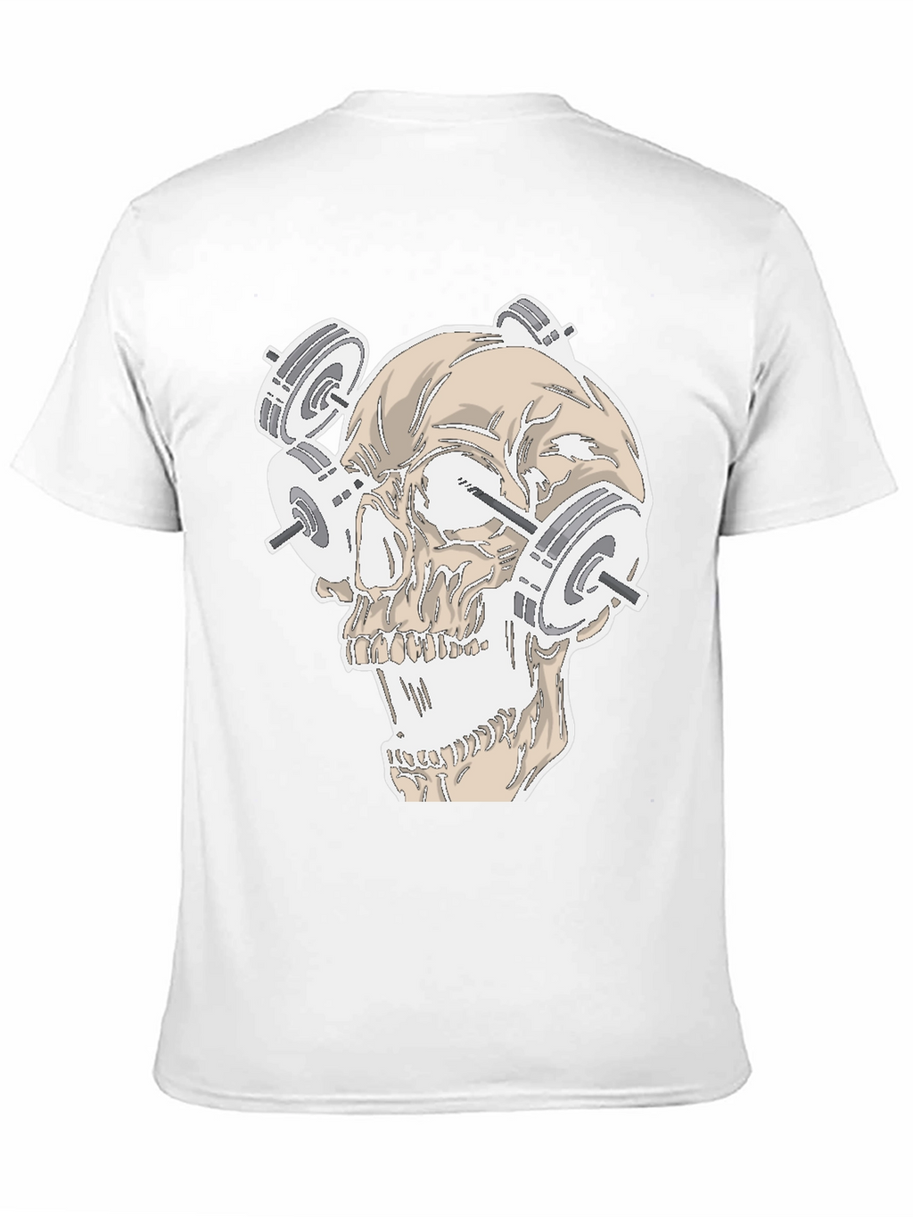 Weightlifting Skull Graphic Tee - Black