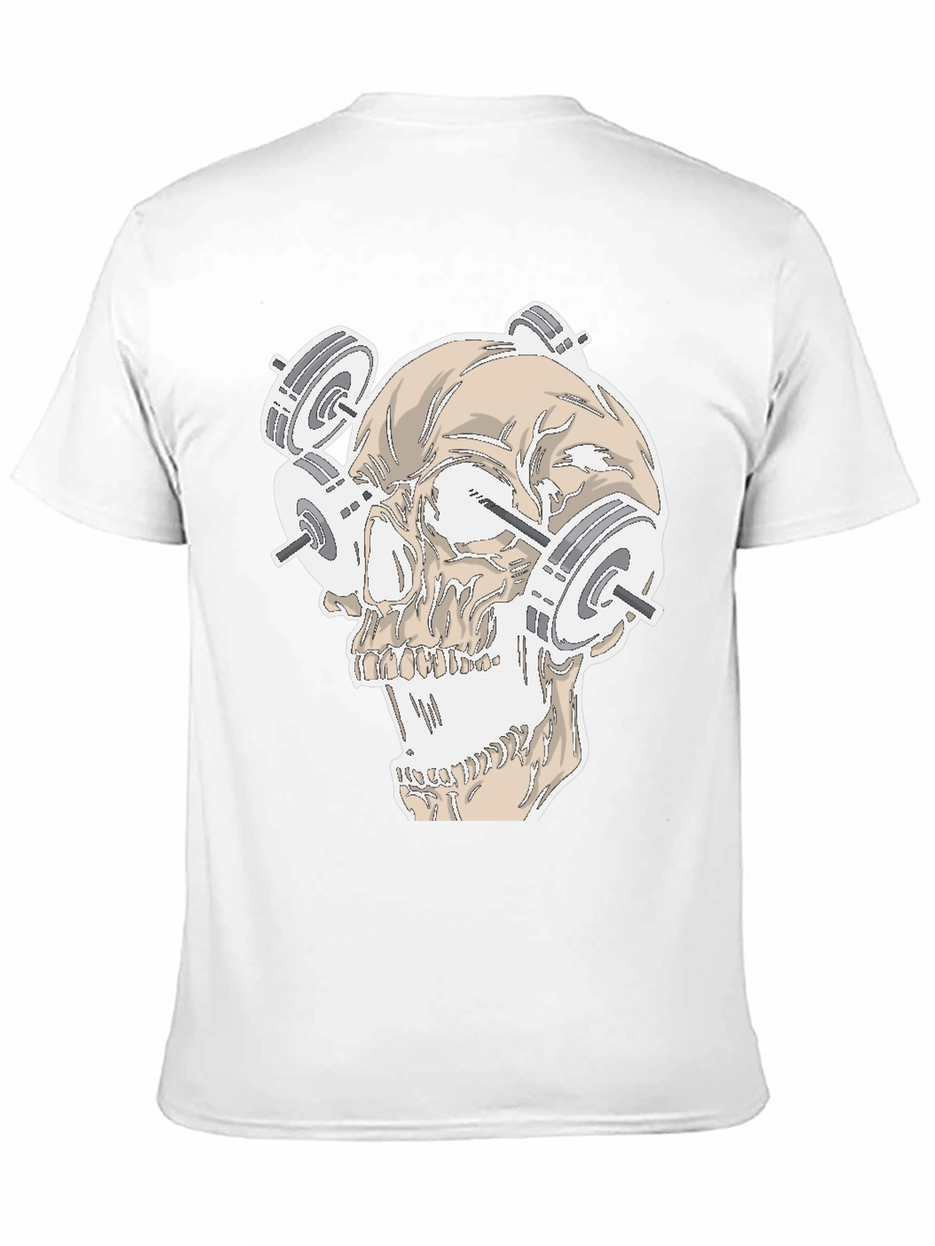 Weightlifting Skull Graphic Tee - Black