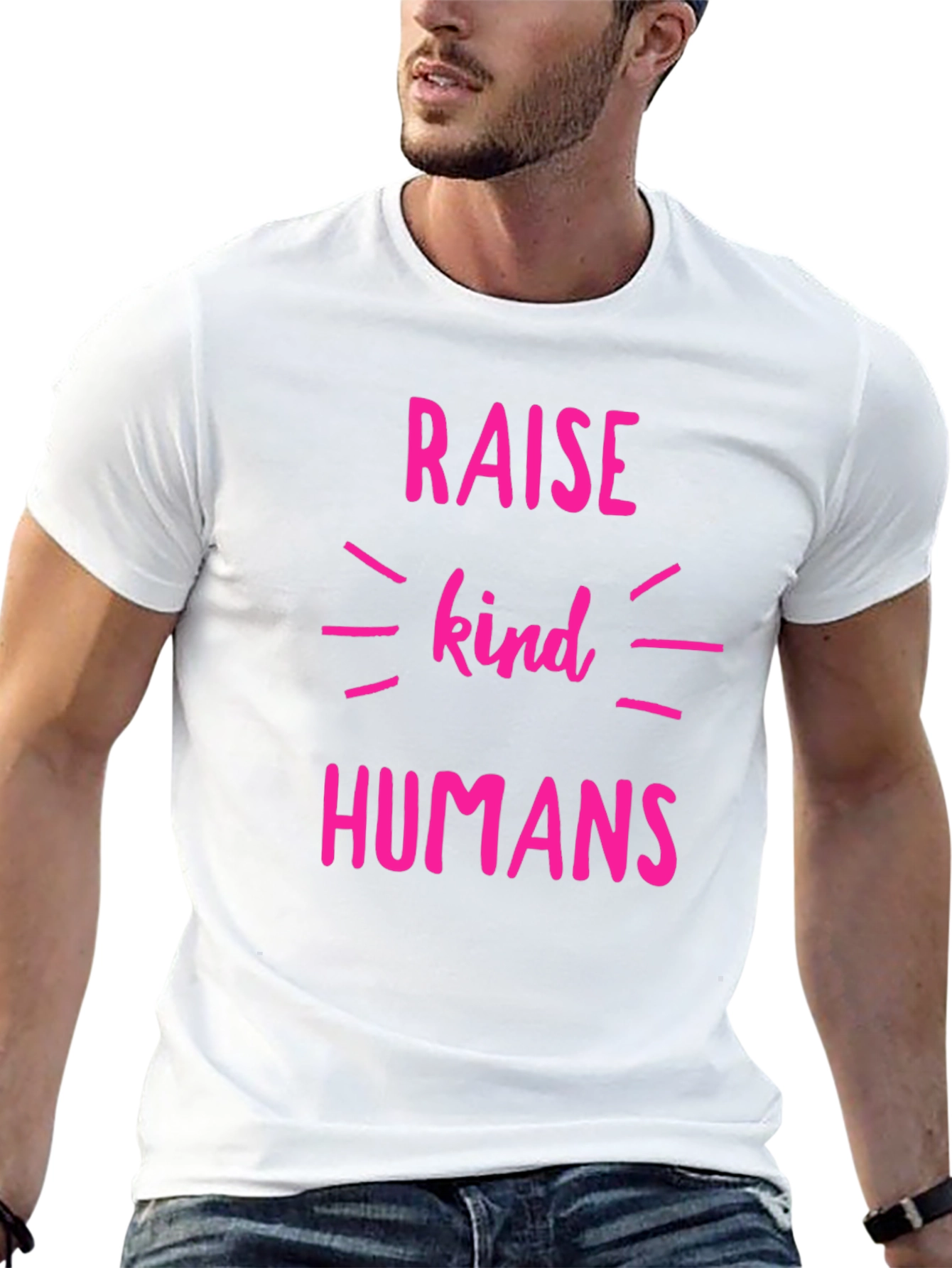 Raise Kind Humans T-Shirt - Black Crew Neck Tee