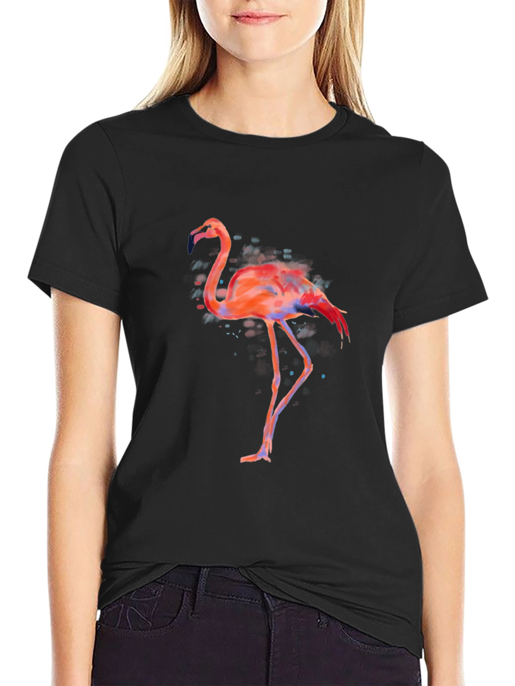 Flamingo Graphic Tee - Mens Black T-Shirt