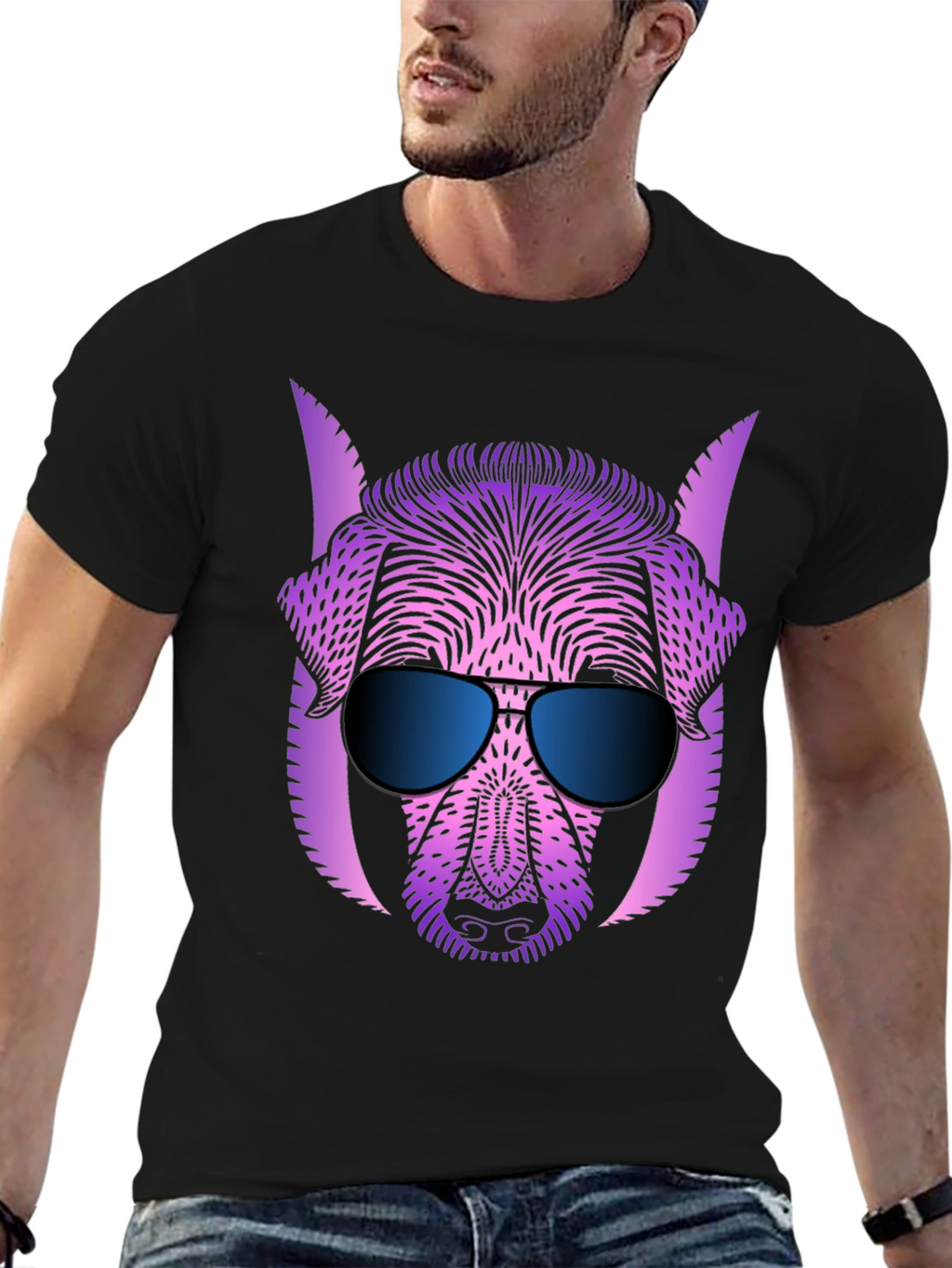 Cool Dog Graphic Tee - Trendy Style