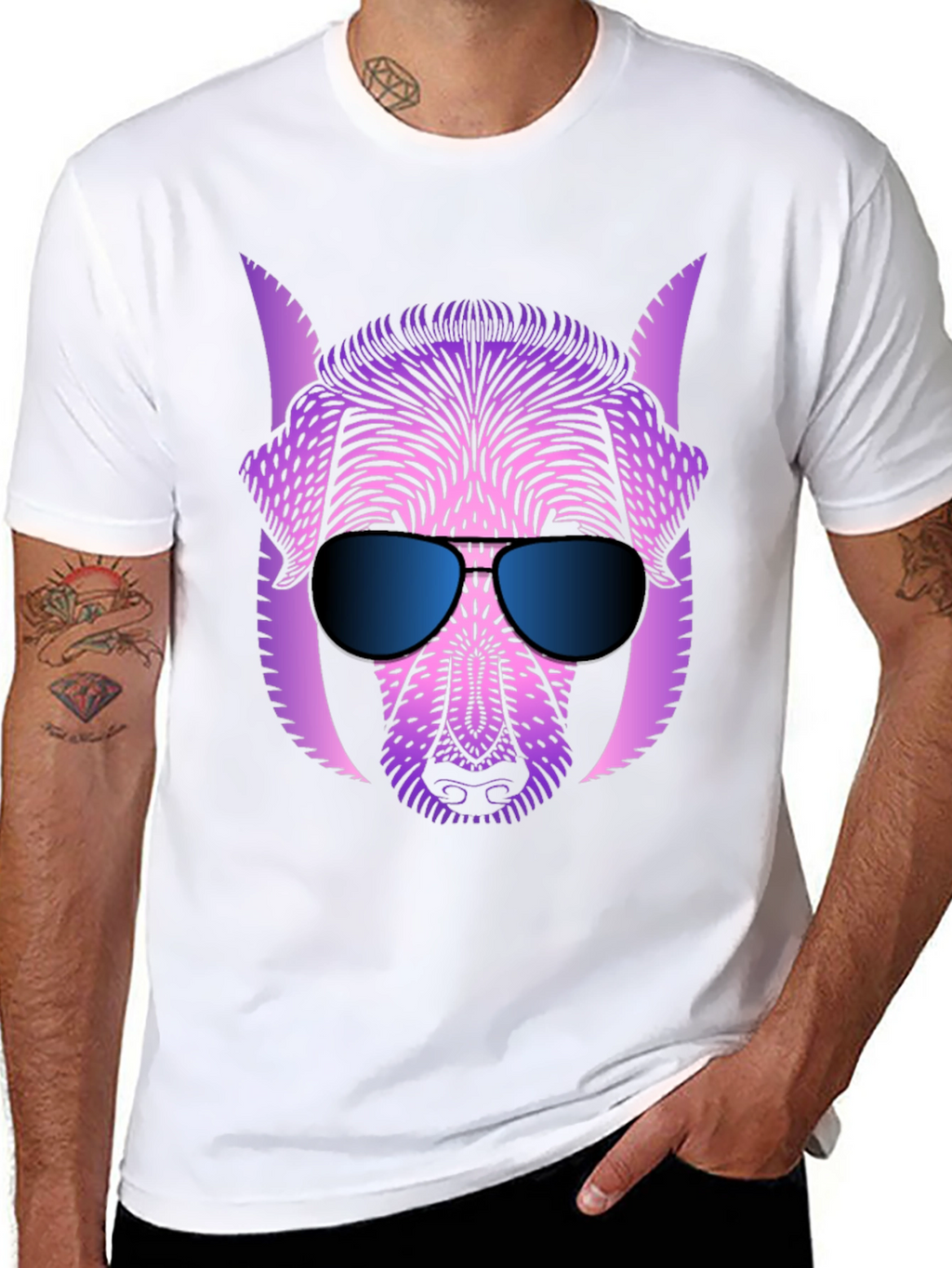 Cool Dog Graphic Tee - Trendy Style