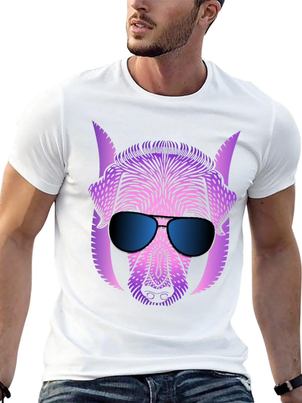 Cool Dog Graphic Tee - Trendy Style