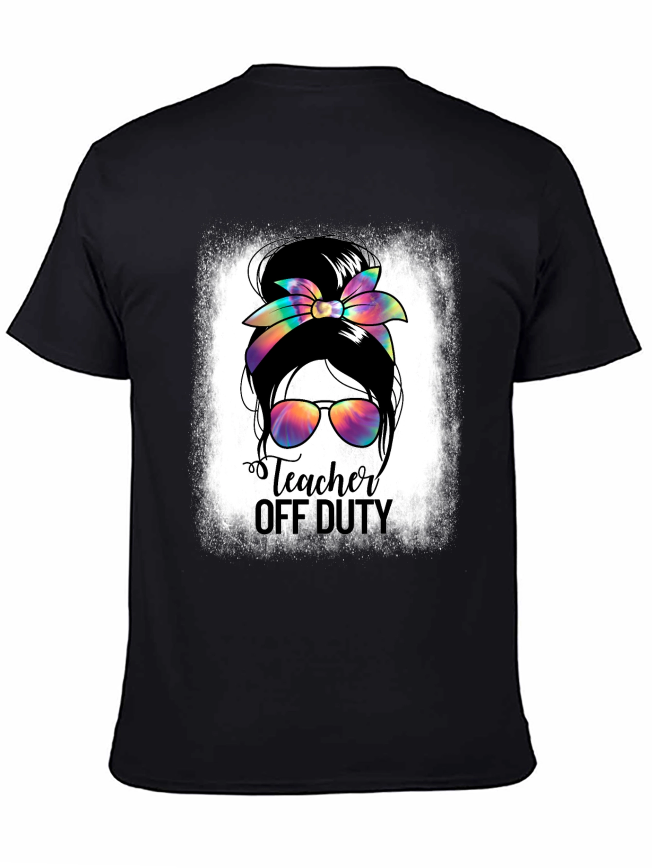 Teacher Off Duty Messy Bun T-Shirt