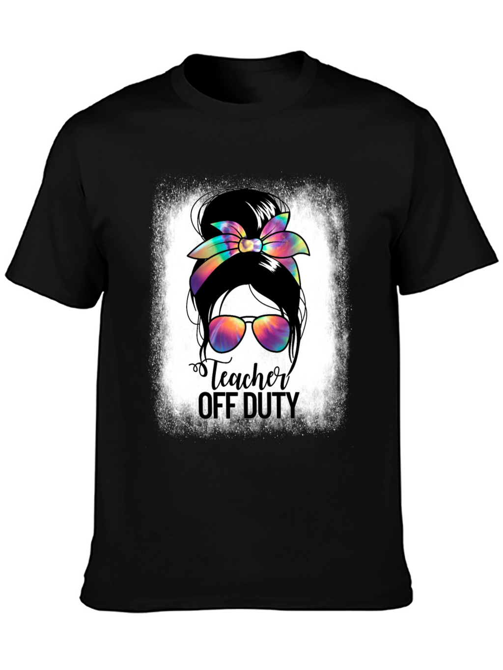 Teacher Off Duty Messy Bun T-Shirt