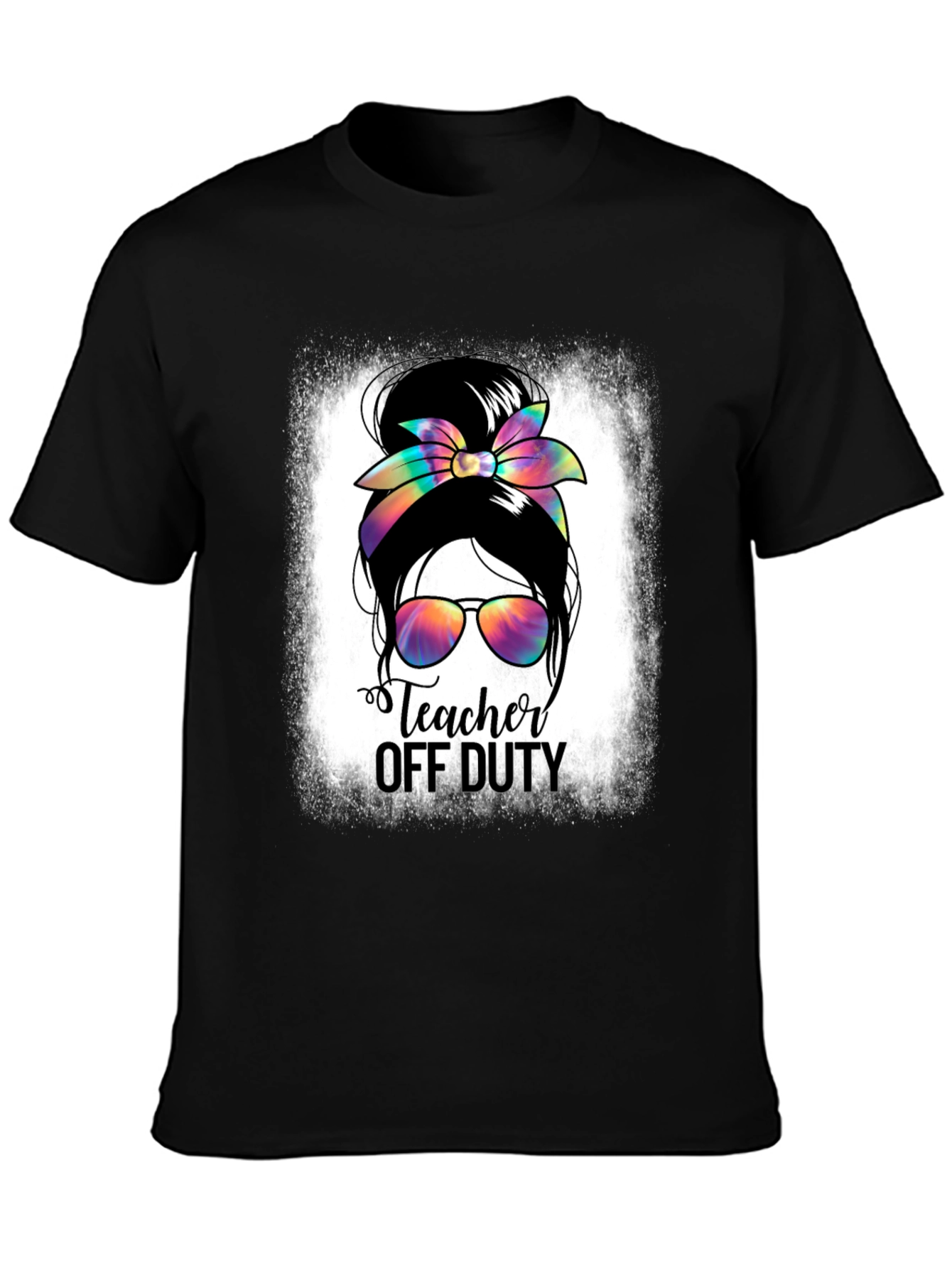 Teacher Off Duty Messy Bun T-Shirt