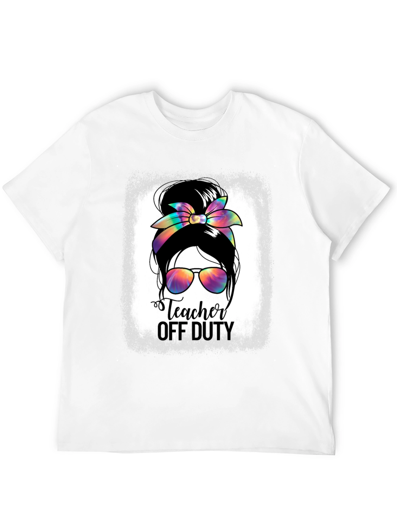 Teacher Off Duty Messy Bun T-Shirt